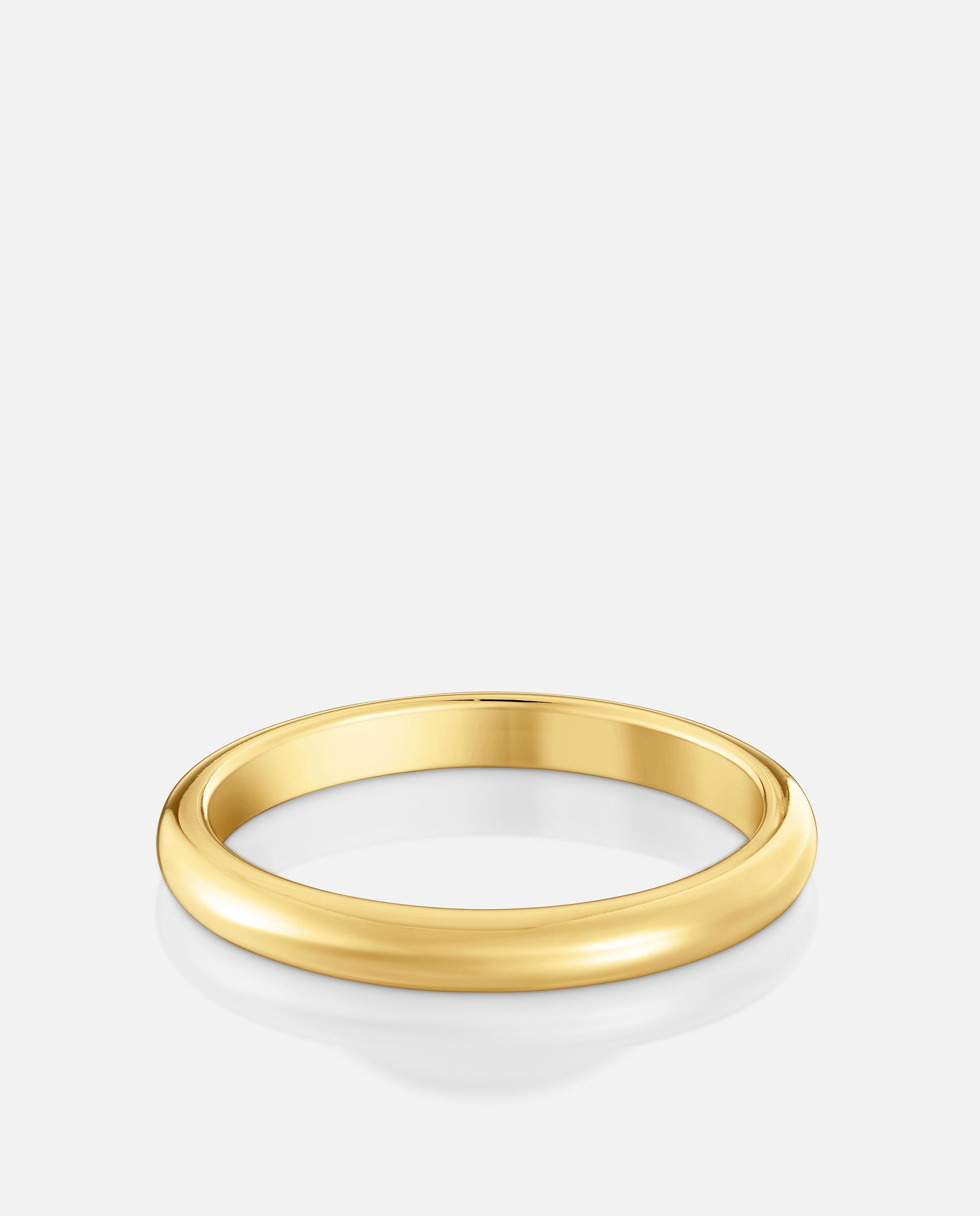 Aliança de Casamento de Ouro Meia Canoa Dourado-2