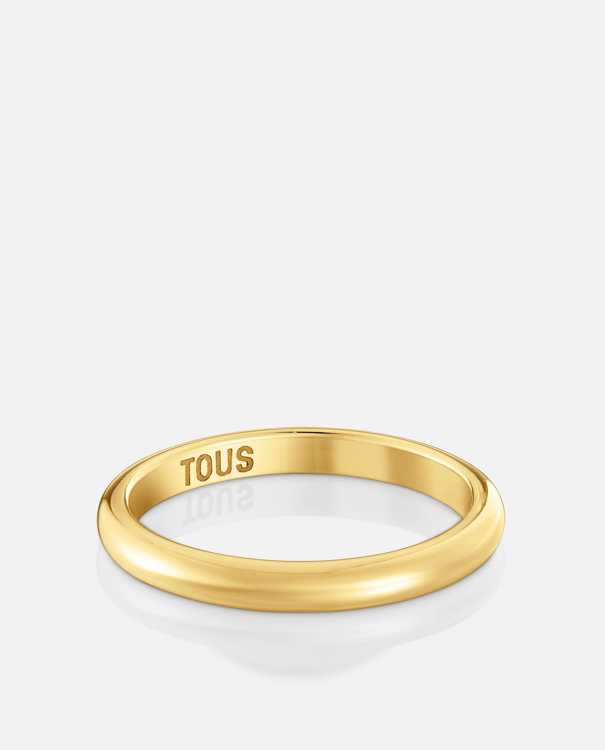 Aliança de Casamento de Ouro Meia Canoa Dourado-3
