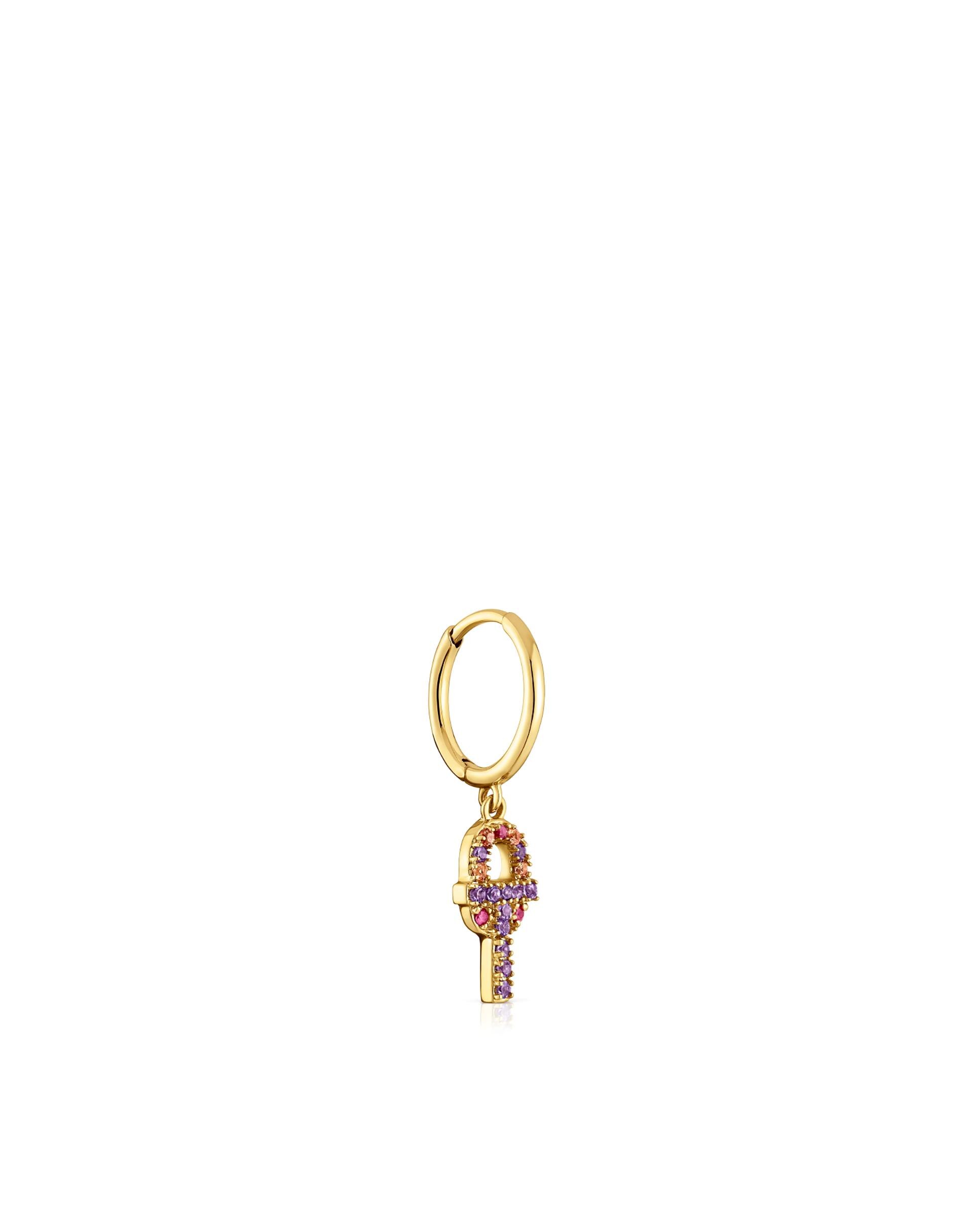 Piercing Manifesto de Ouro e Gemas Roxo-2