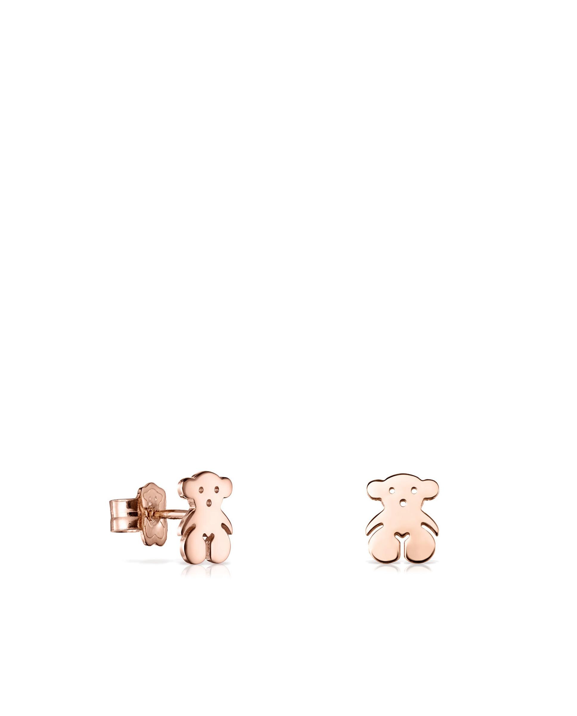 Brincos Sweet Dolls Banhados em Ouro Rosa 18 Kt Sobre Prata Rosa-1