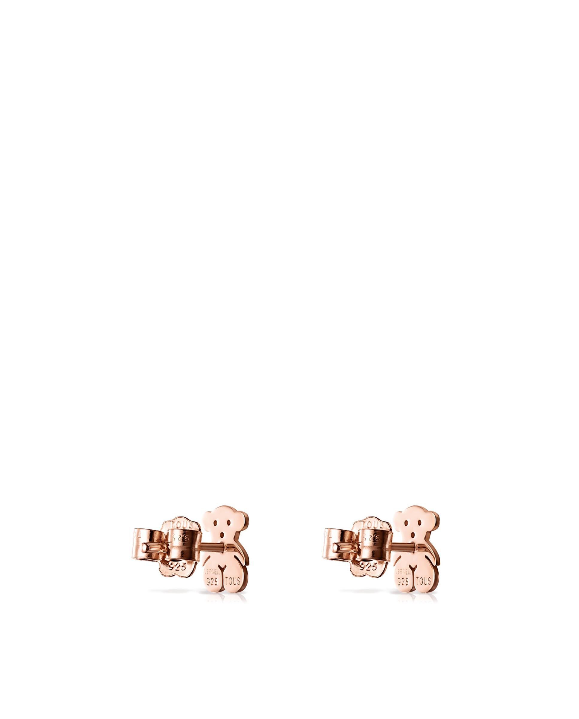 Brincos Sweet Dolls Banhados em Ouro Rosa 18 Kt Sobre Prata Rosa-3