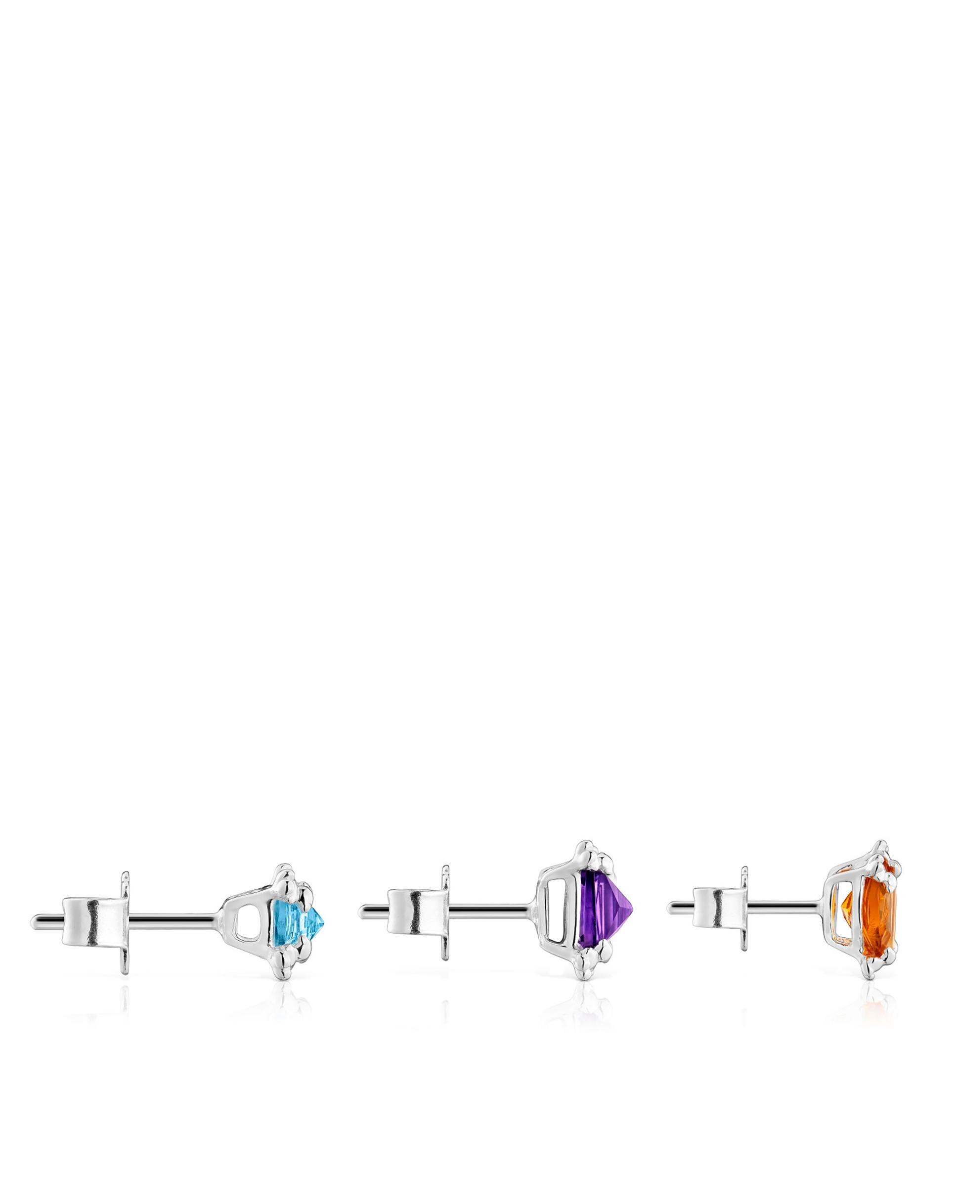 Três Pendentes Color Pills de Prata e Gemas Multicolor-2