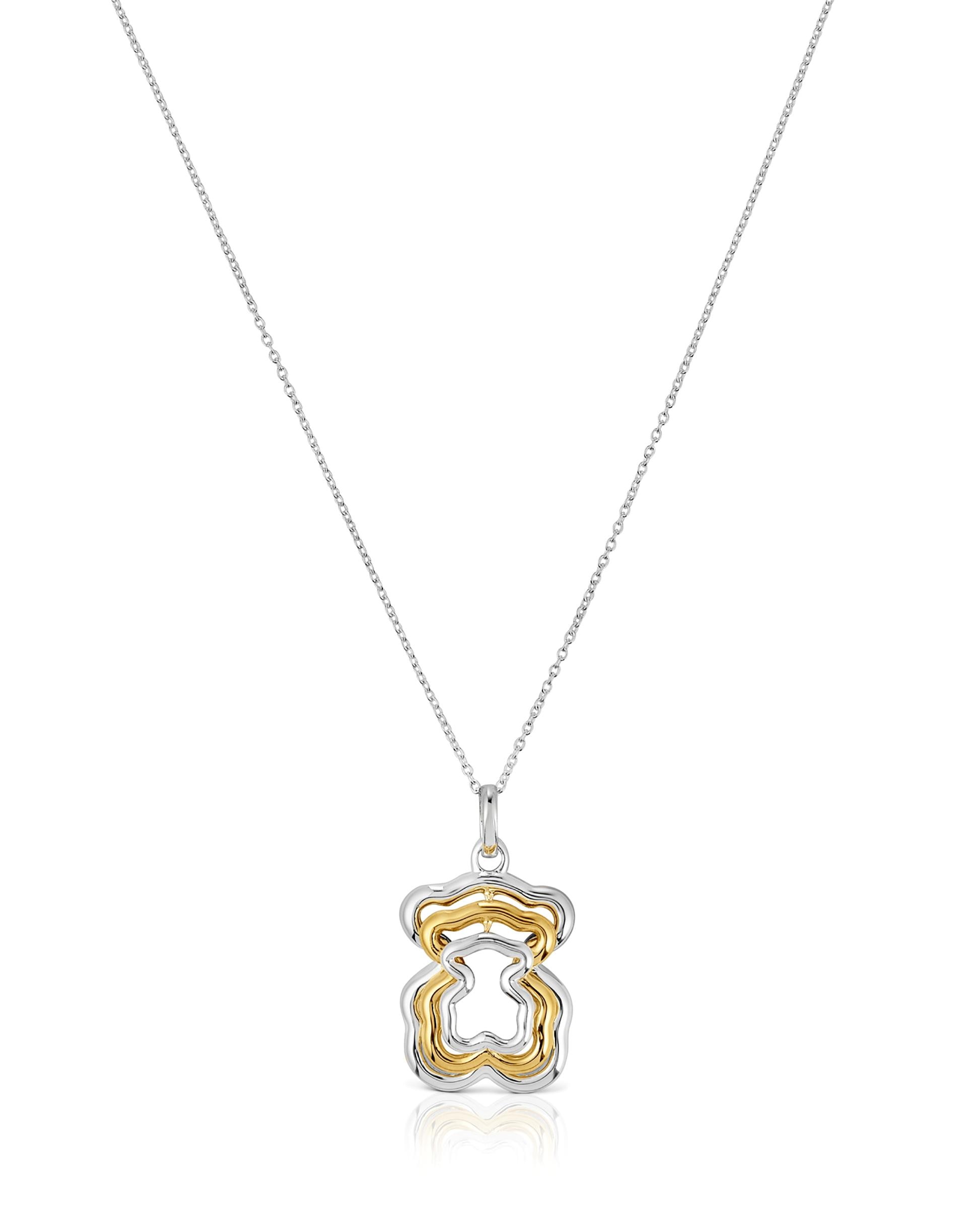 Pendente Bickie com Triplo Urso Bicolor Multicolor-1