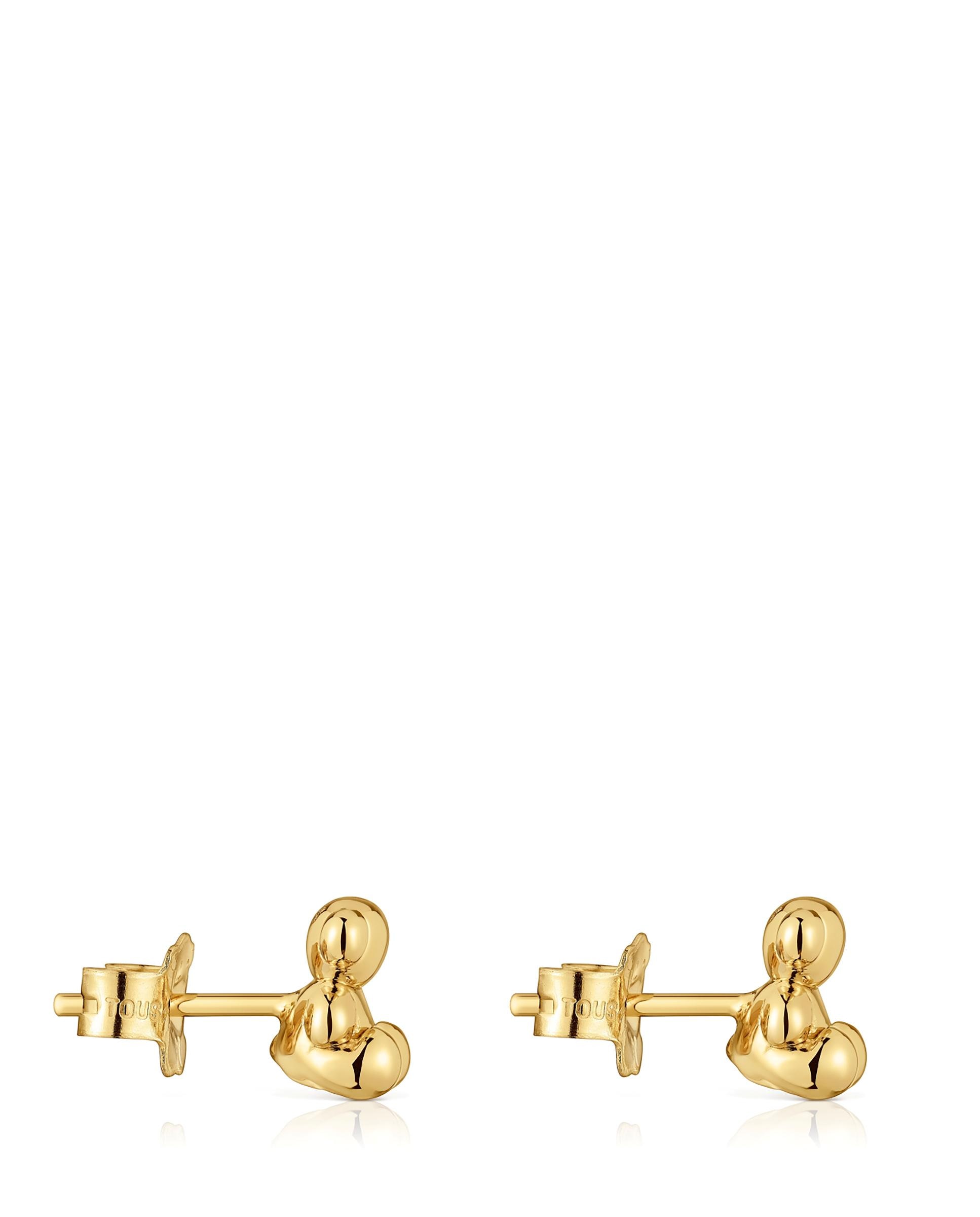Brincos Bold Bear de Ouro com Urso Dourado-2