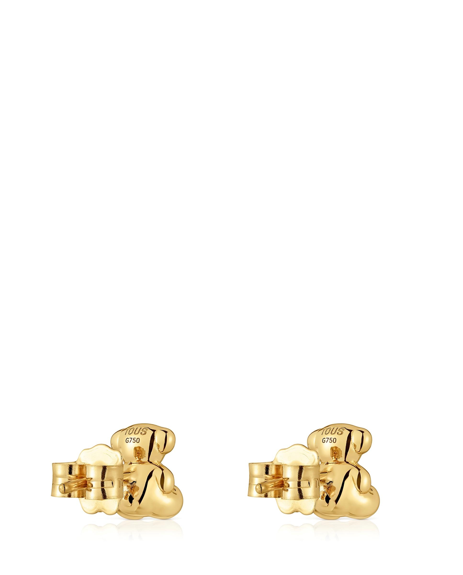 Brincos Bold Bear de Ouro com Urso Dourado-3