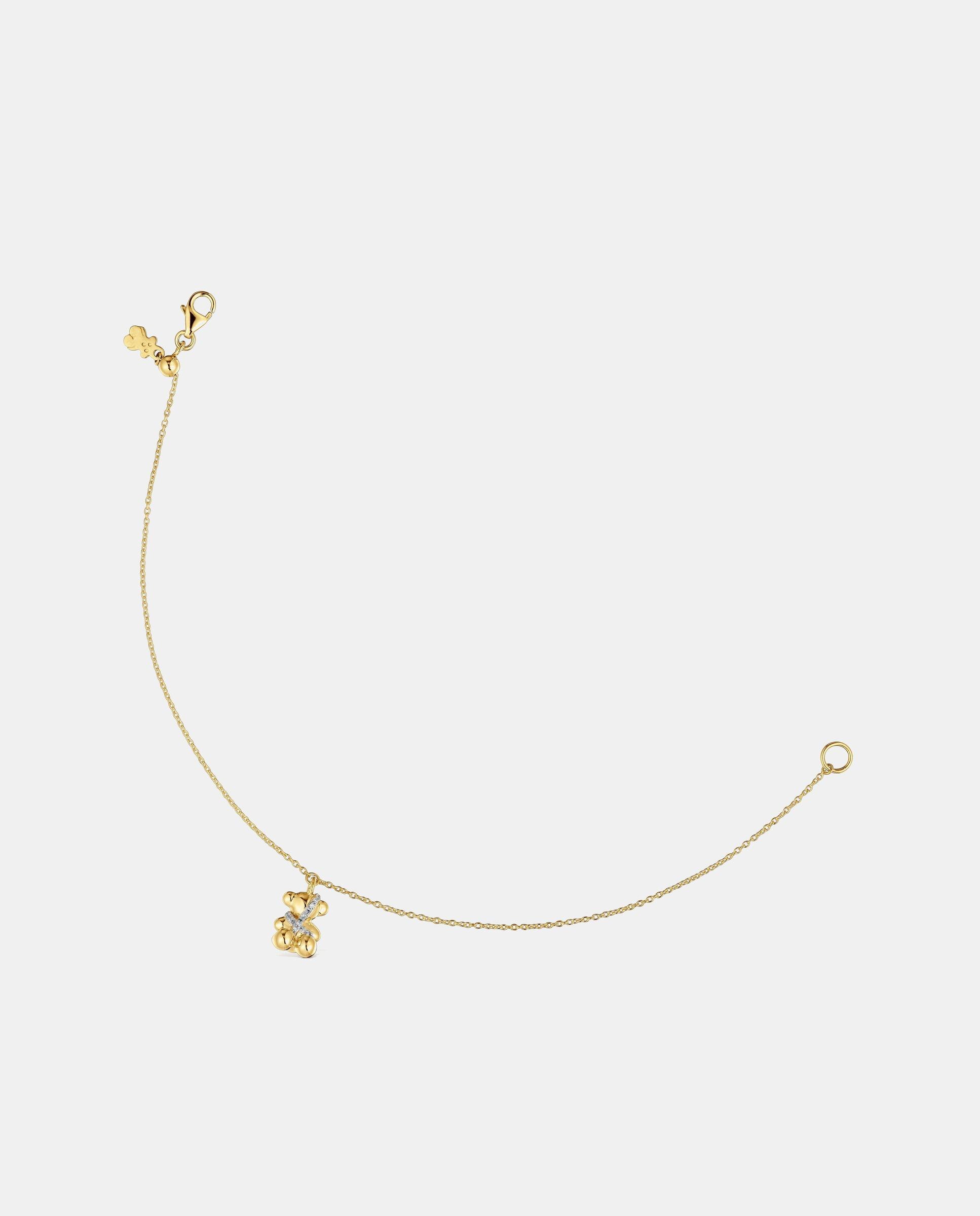 Pulseira Tous Lligat com Motivo Urso de 18 Kt e Diamantes Branco-1