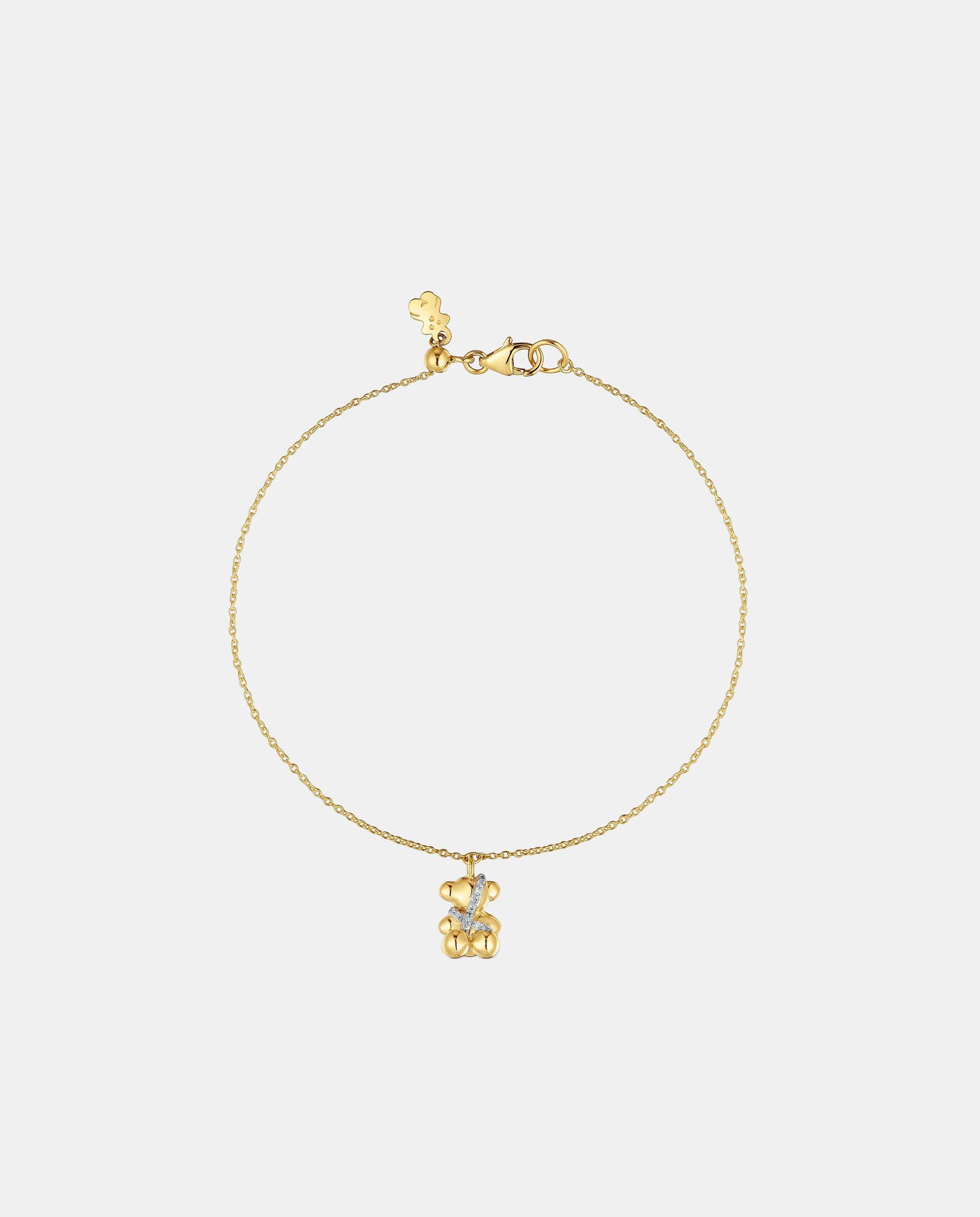 Pulseira Tous Lligat com Motivo Urso de 18 Kt e Diamantes Branco-2