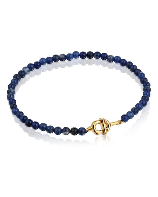 Imagem 0 de Pulseira Manifesto com Banho de Ouro 18 kt sobre Prata e Sodalita