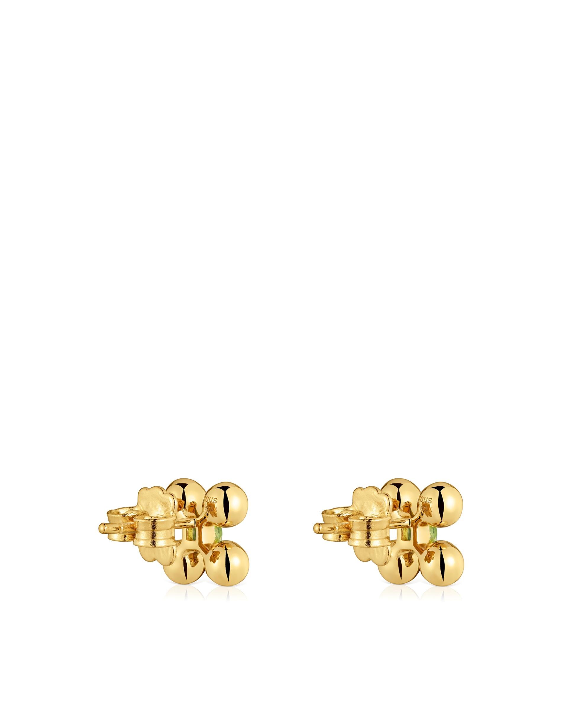 Brincos Sugar Party Banhados a Ouro 18 Kt Sobre Prata e Peridoto Verde-3