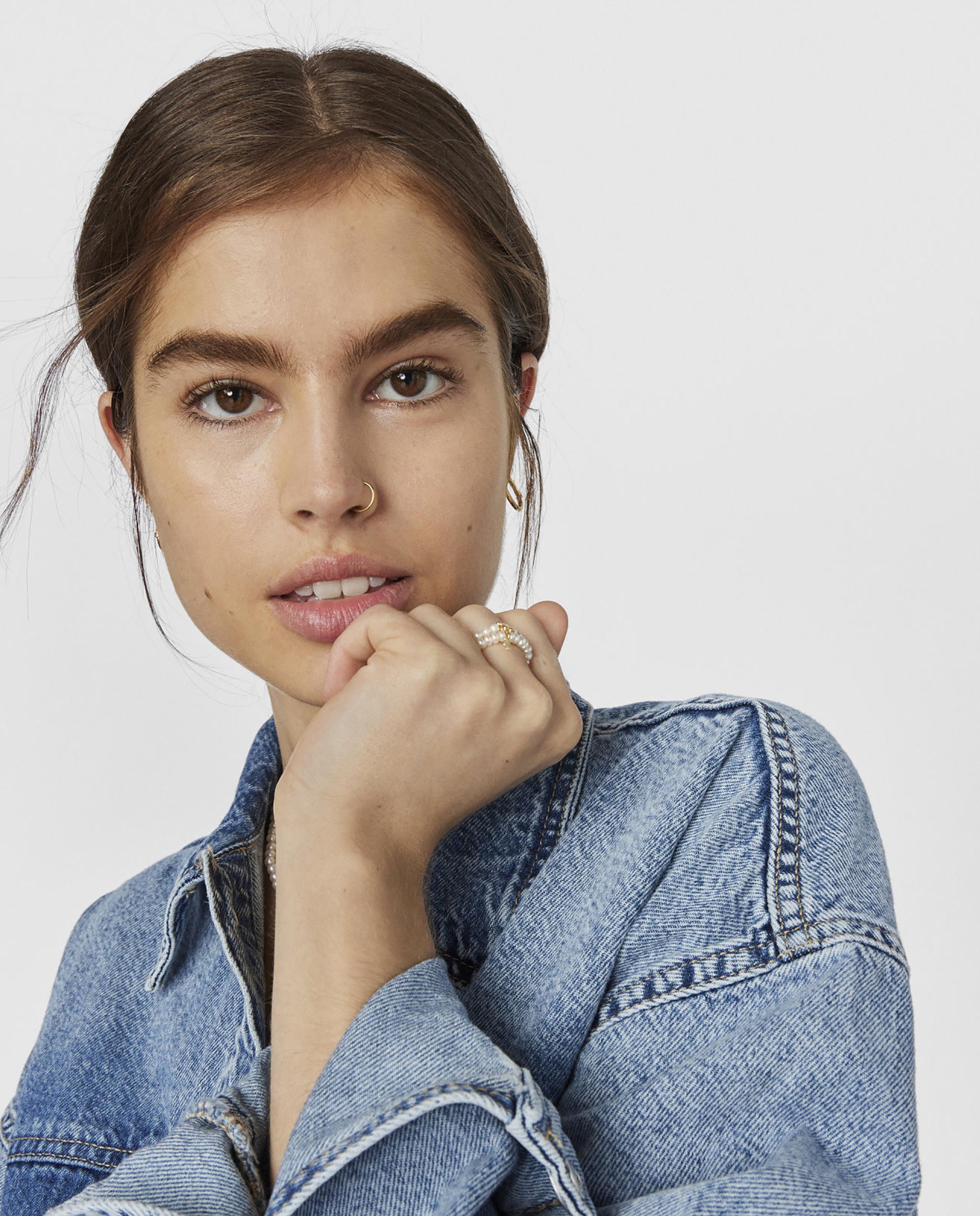 Anel Pearls de Ouro e Pérolas Branco-3