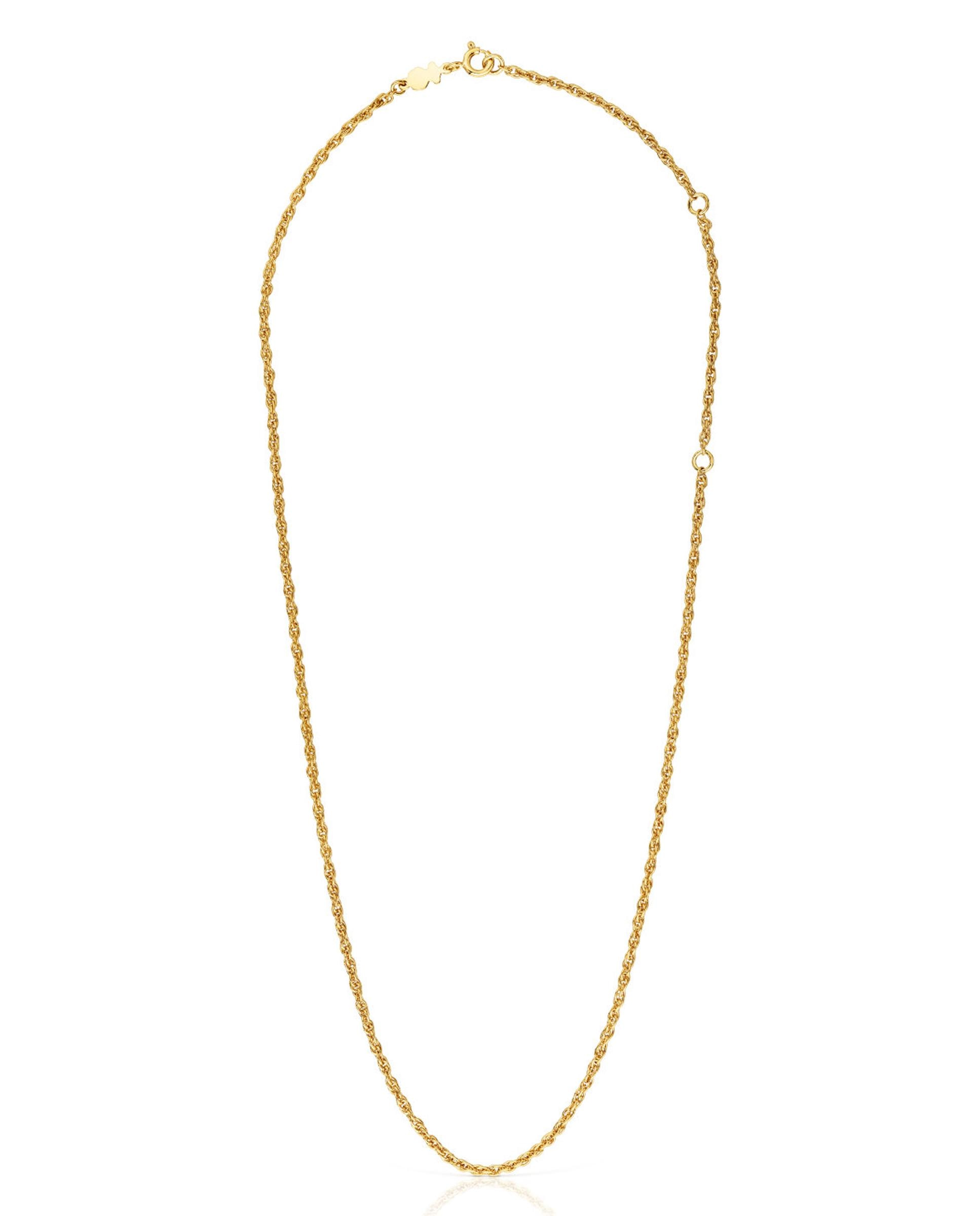 Colar Basics de Cordão Banhado a Ouro 18 Kt em Prata Dourado-1