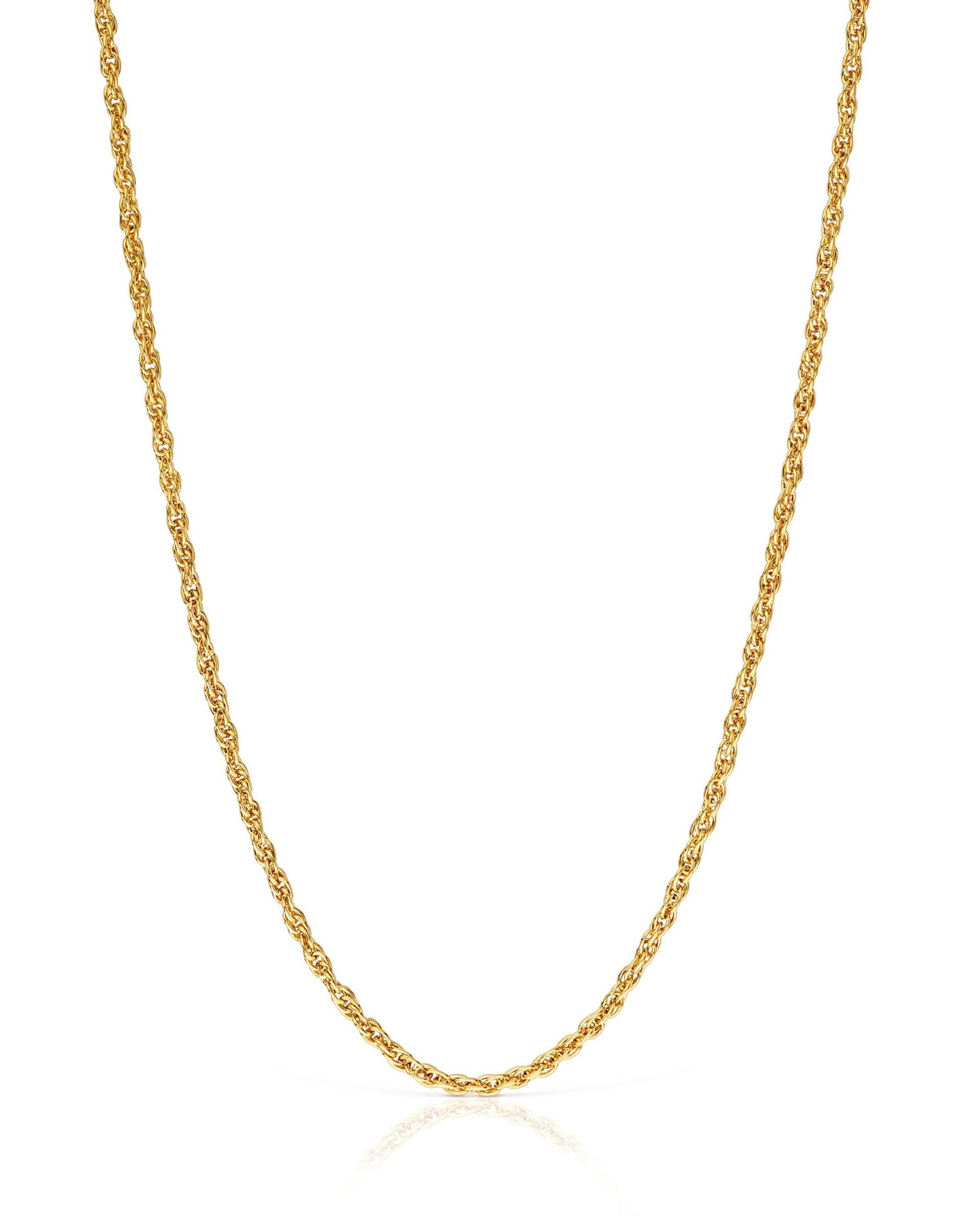 Colar Basics de Cordão Banhado a Ouro 18 Kt em Prata Dourado-2