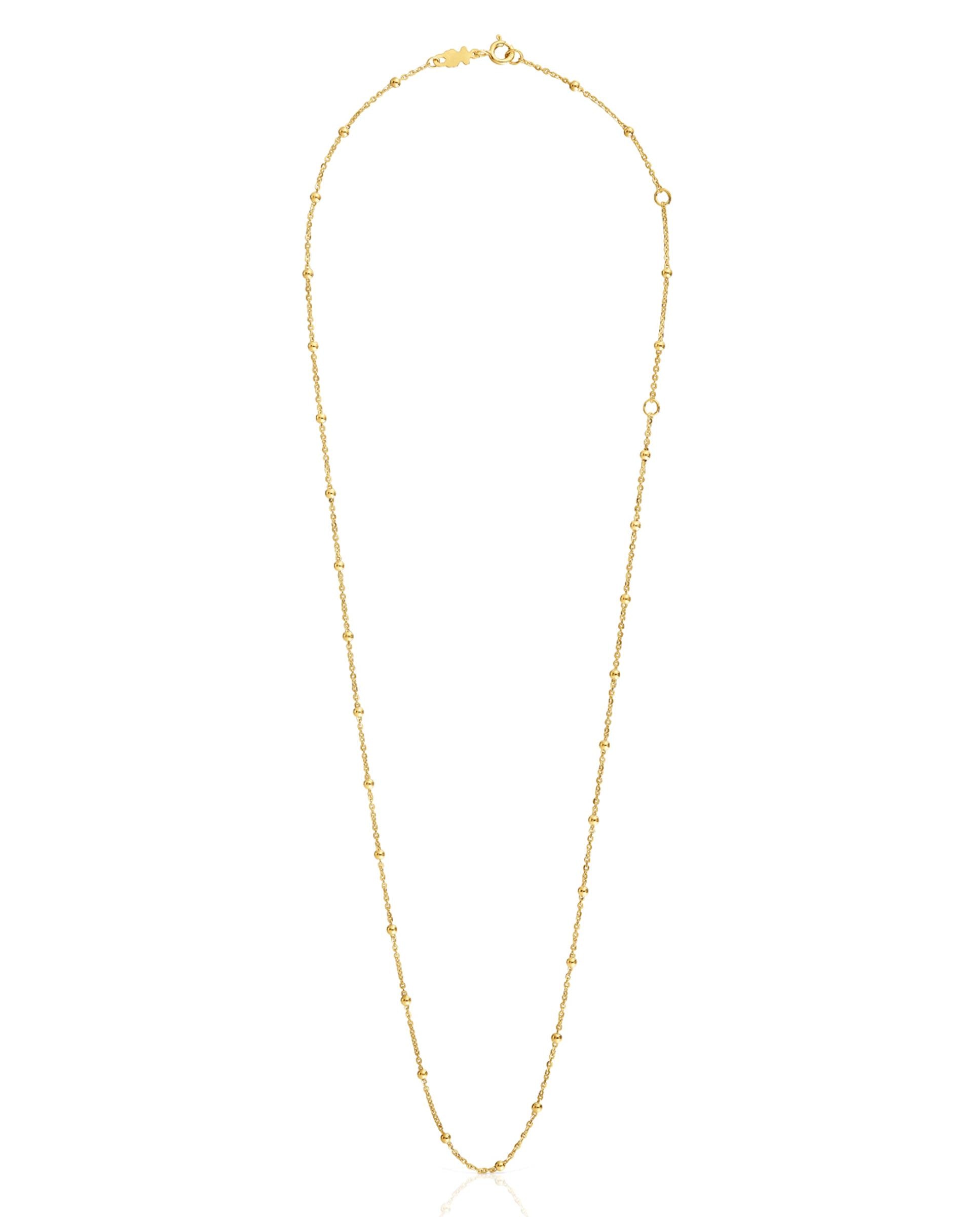 Gargantilha Basics Banhada em Ouro de 18 Kt Sobre Prata com Bolas Ouro-1