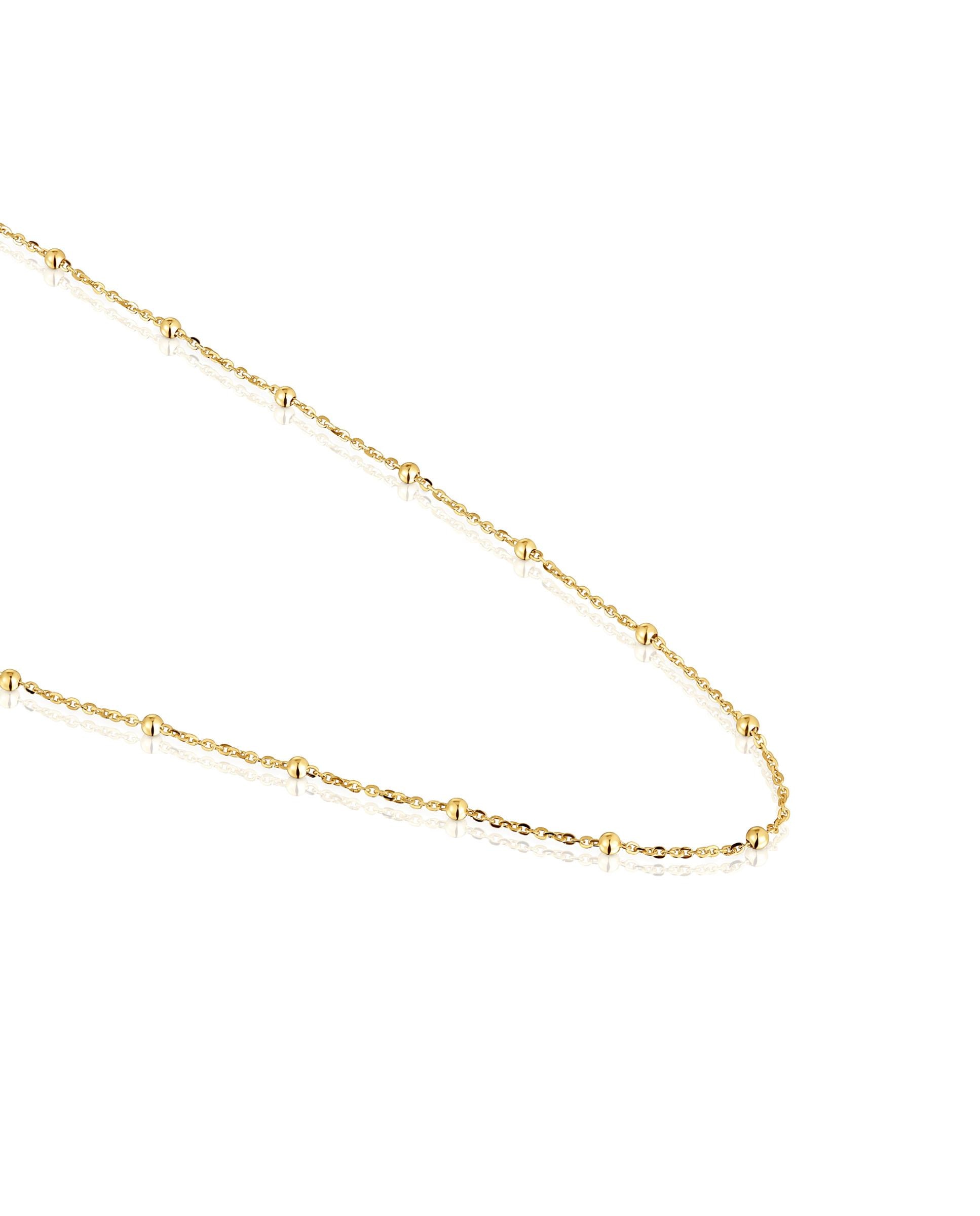 Gargantilha Basics Banhada em Ouro de 18 Kt Sobre Prata com Bolas Ouro-3