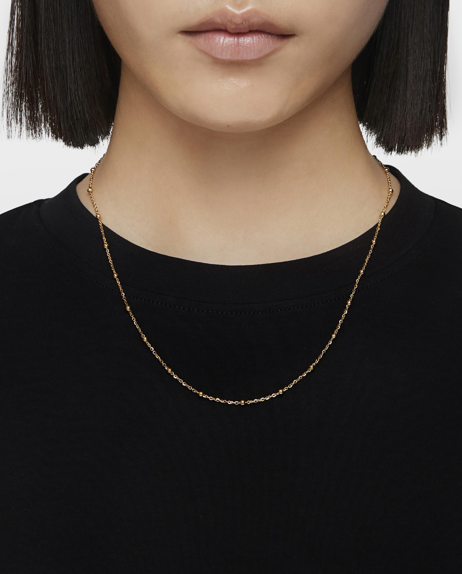 Gargantilha Basics Banhada em Ouro de 18 Kt Sobre Prata com Bolas Ouro-4