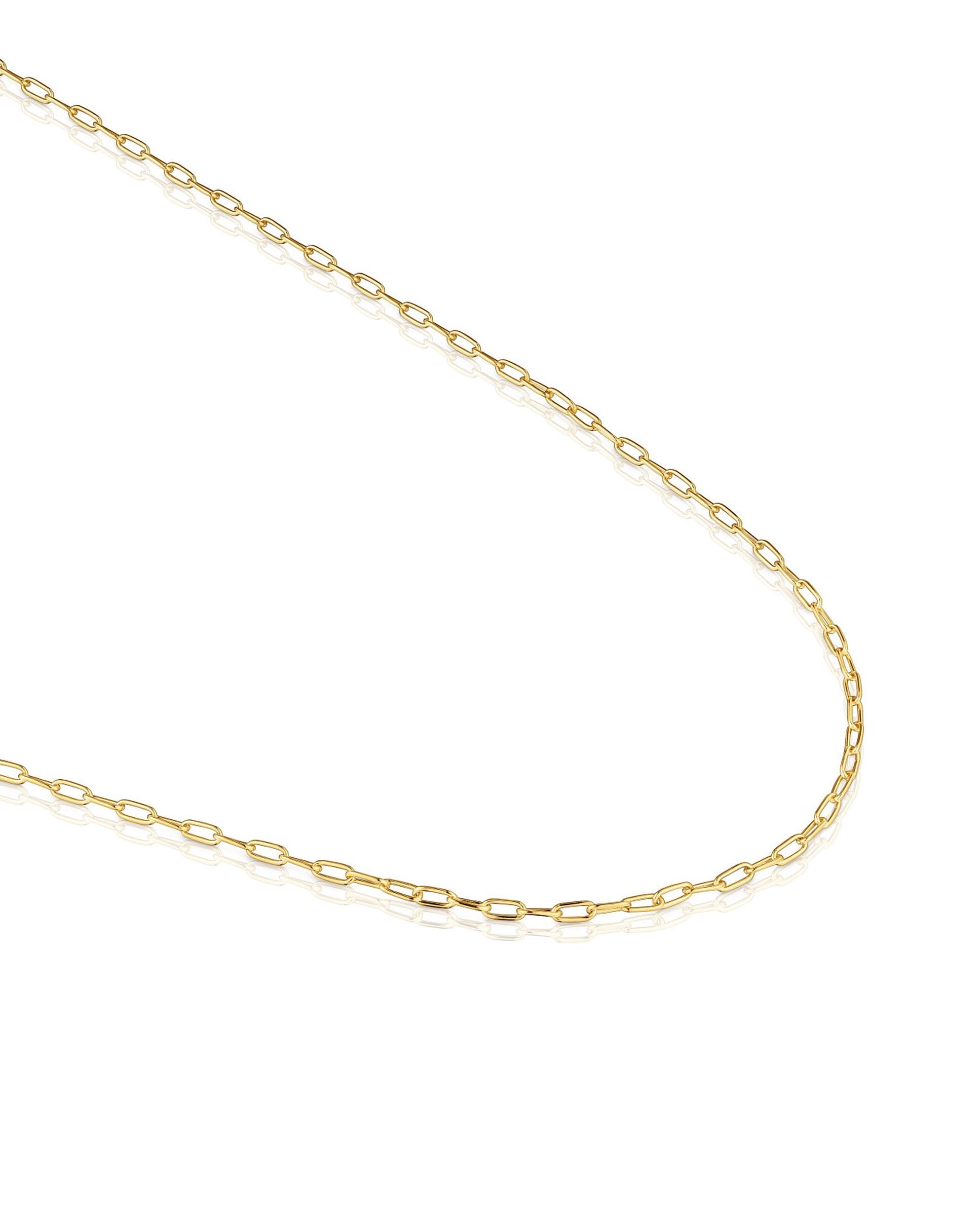 Colar Basics Banhado a Ouro de 18 Kt Sobre Prata com Argolas Ovais Dourado-3