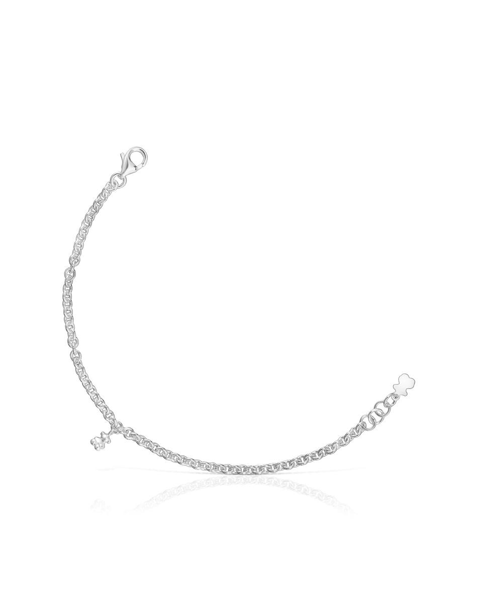 Pulseira de Corrente Bold Bear de Prata Prateado-1