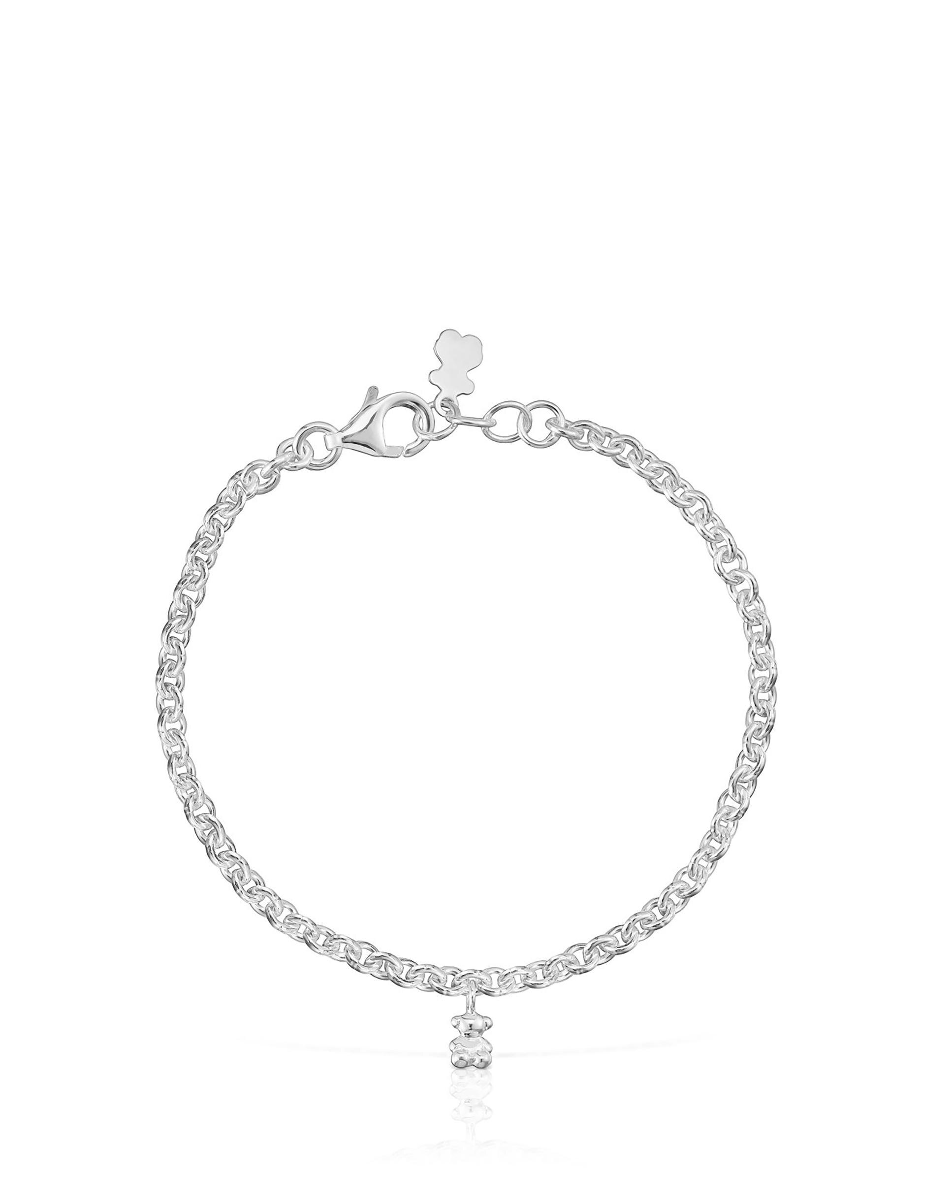 Pulseira de Corrente Bold Bear de Prata Prateado-2