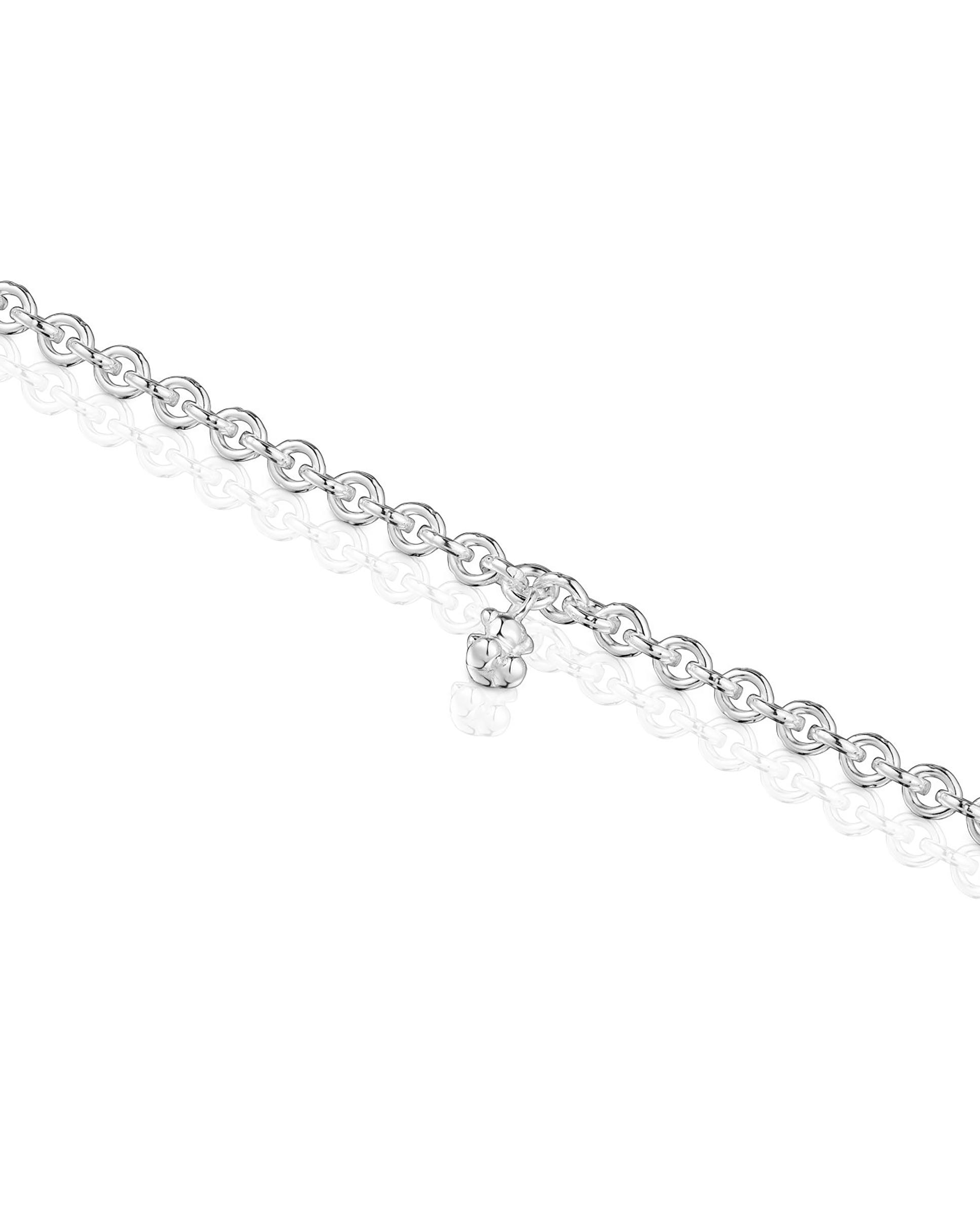 Pulseira de Corrente Bold Bear de Prata Prateado-3