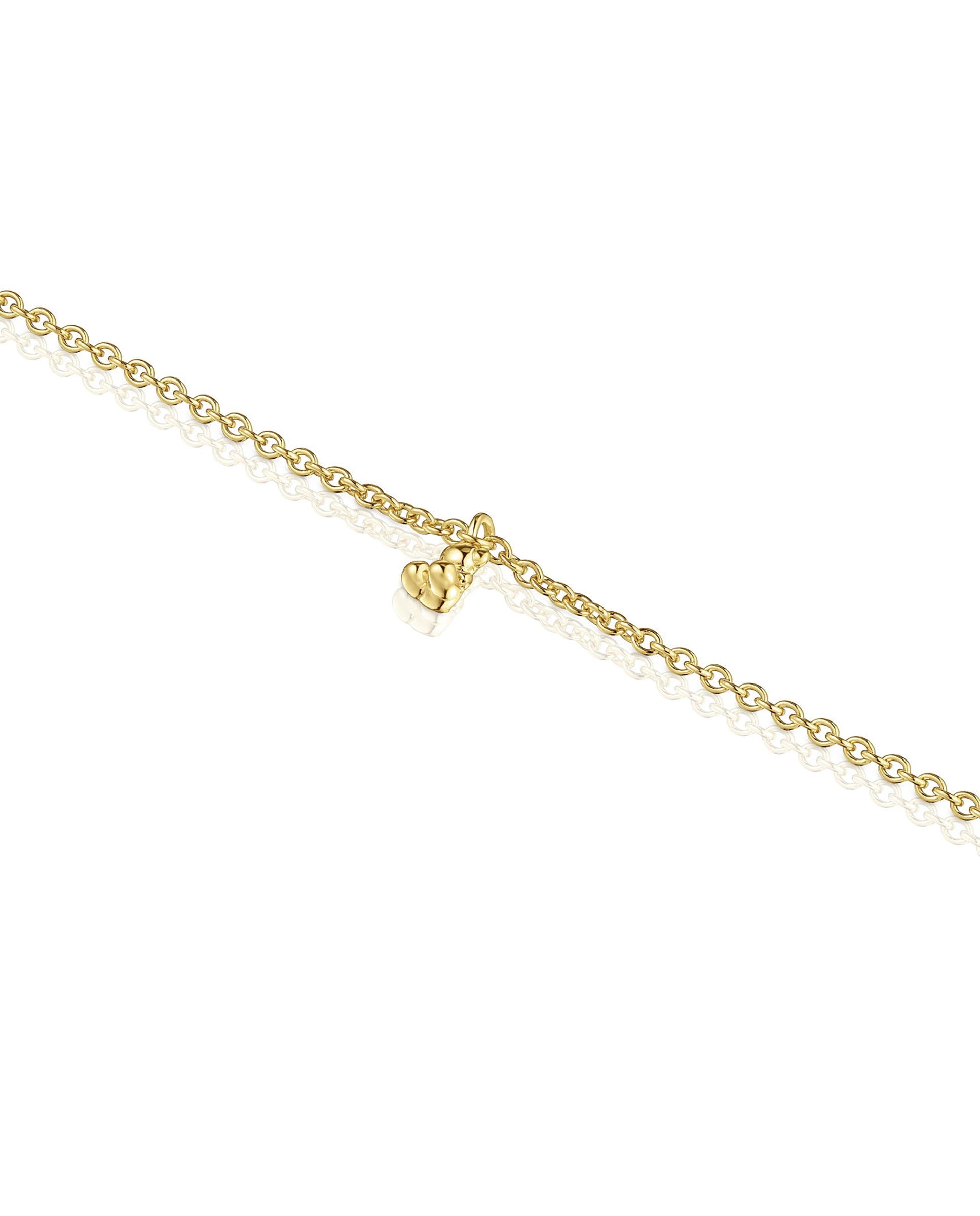 Pulseira de Corrente Bold Bear Banhada a Ouro 18 Kt em Prata com Argolas Dourado-3