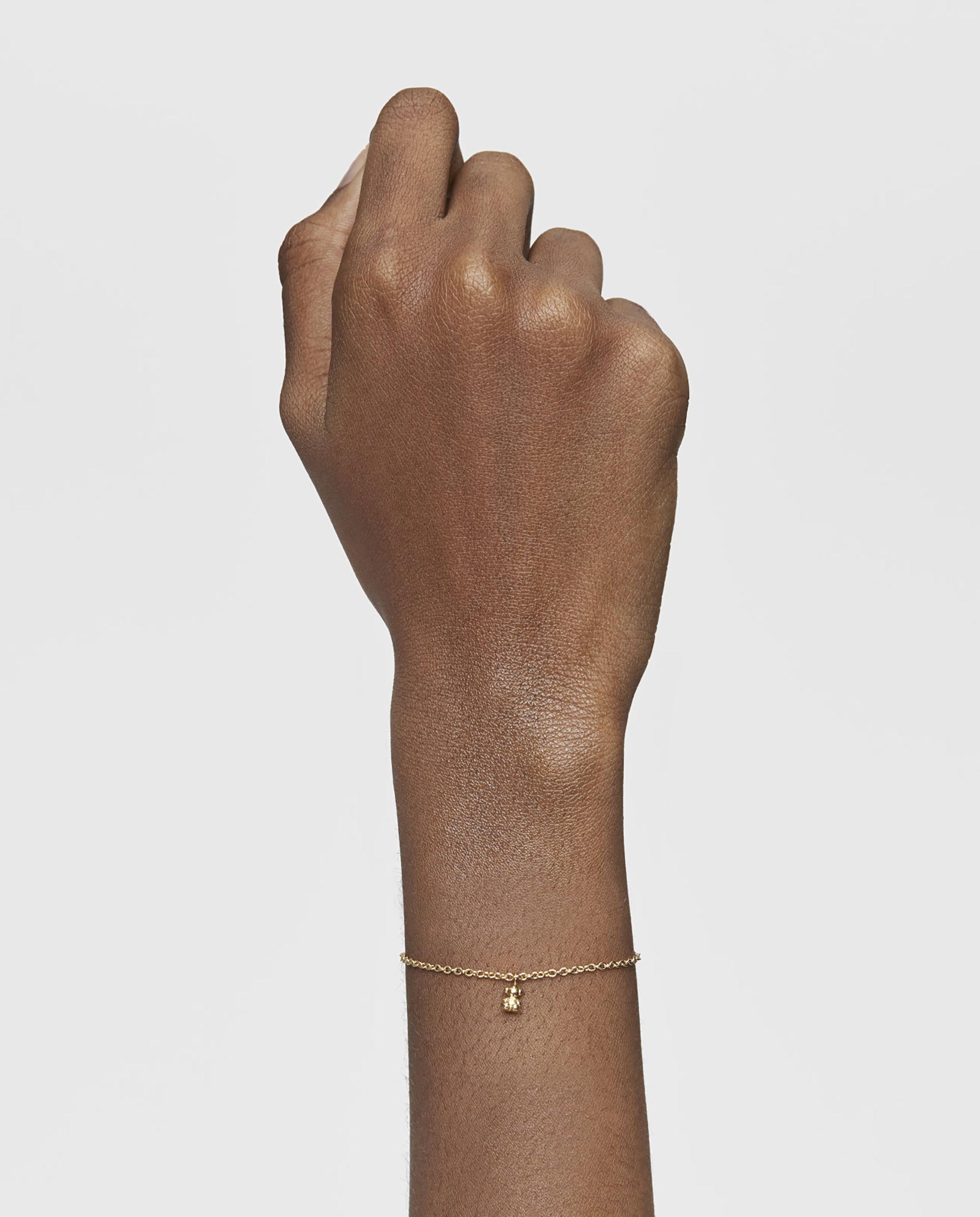Pulseira de Corrente Bold Bear Banhada a Ouro 18 Kt em Prata com Argolas Dourado-6