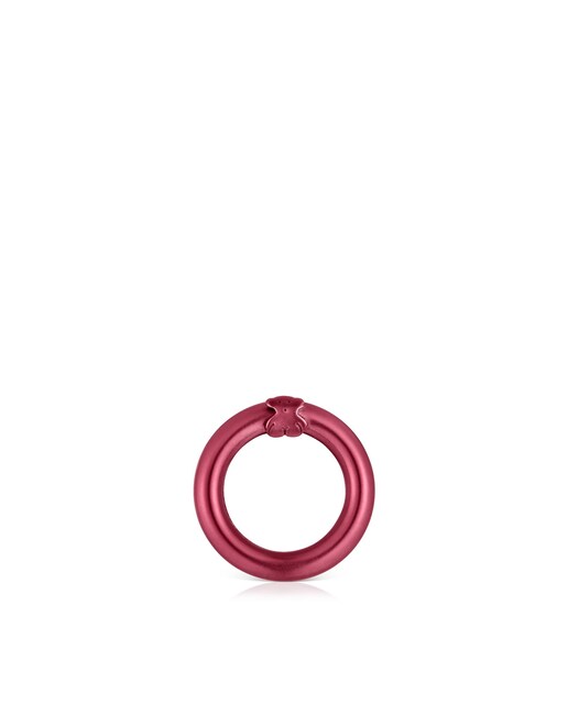 Imagem 0 de Argola Hold Pequena de Prata em Vermelho