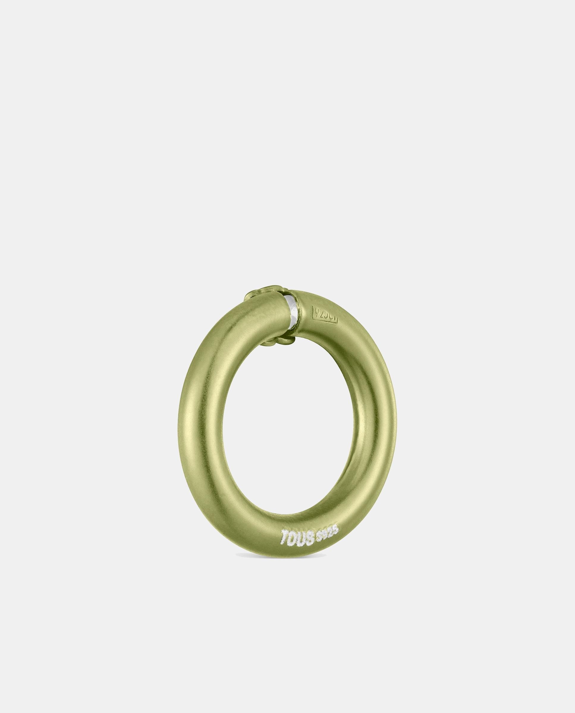 Pendente de Argola Hold Pequena de Prata Verde-claro-3