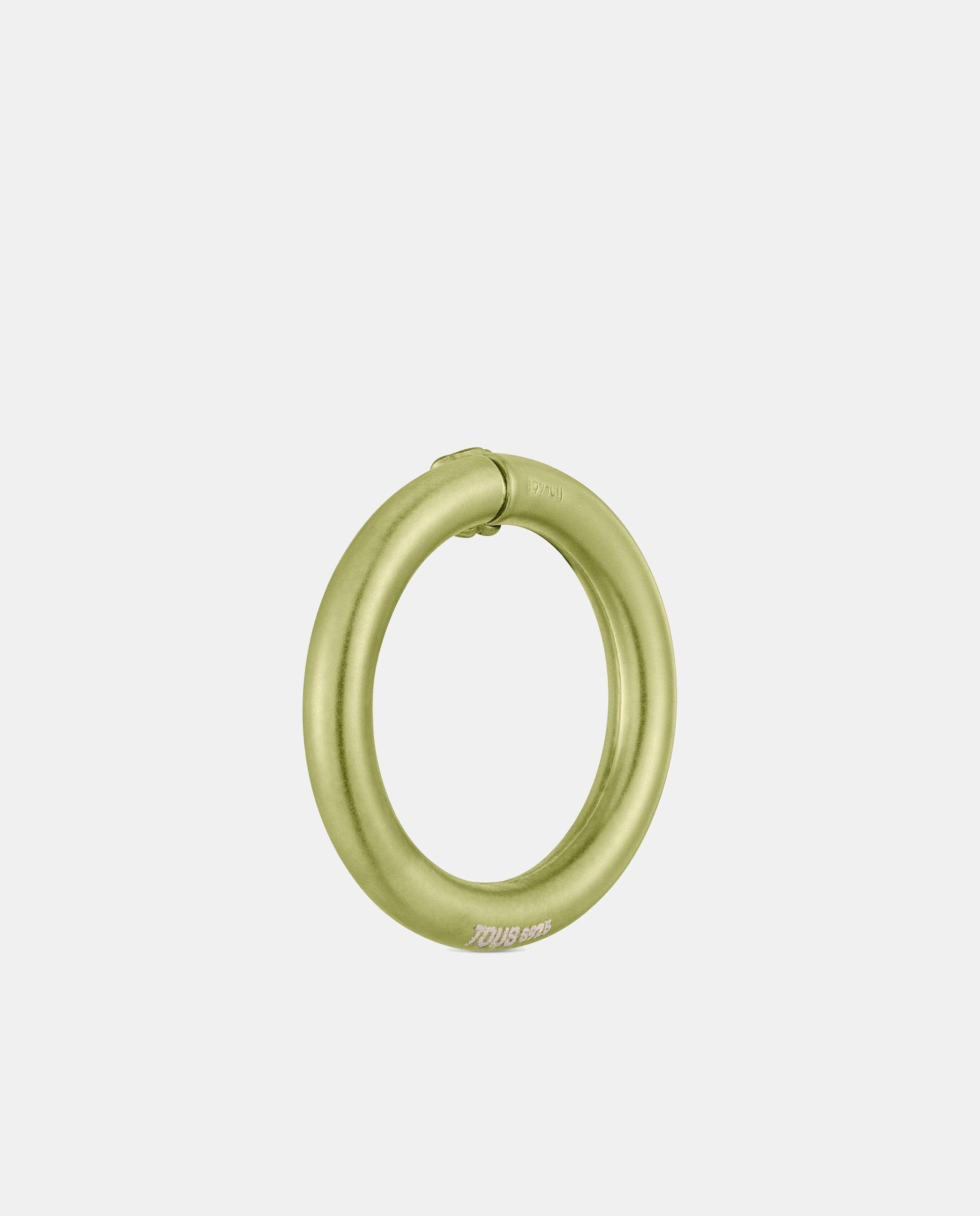 Pendente de Argola Hold Média de Prata Verde-claro-3