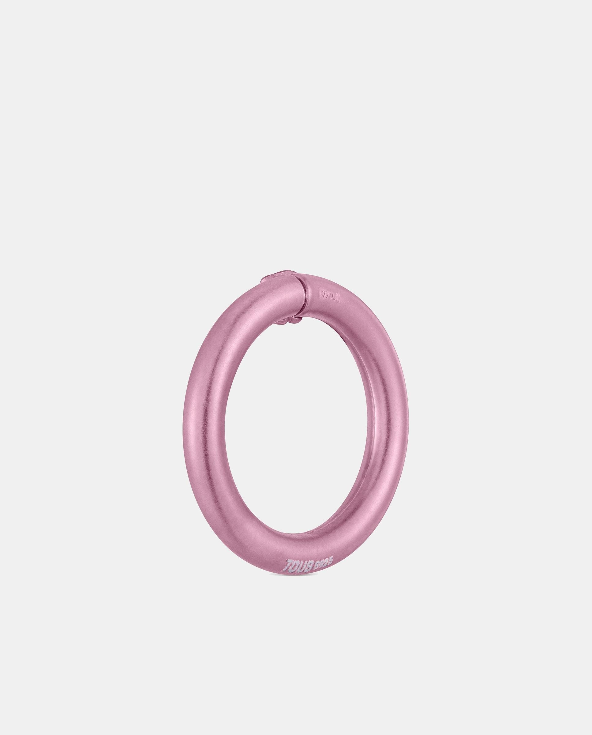 Pendente de Argola Hold Média de Prata Rosa-3