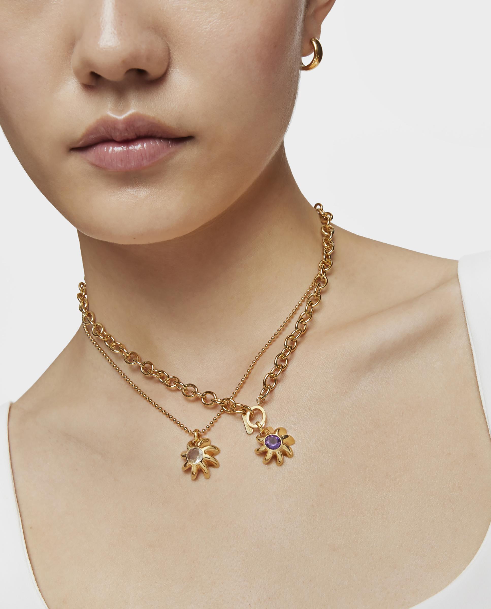 Pingente Galia Banhado em Ouro 18 Kt Sobre Prata com Prasiolita Verde-4