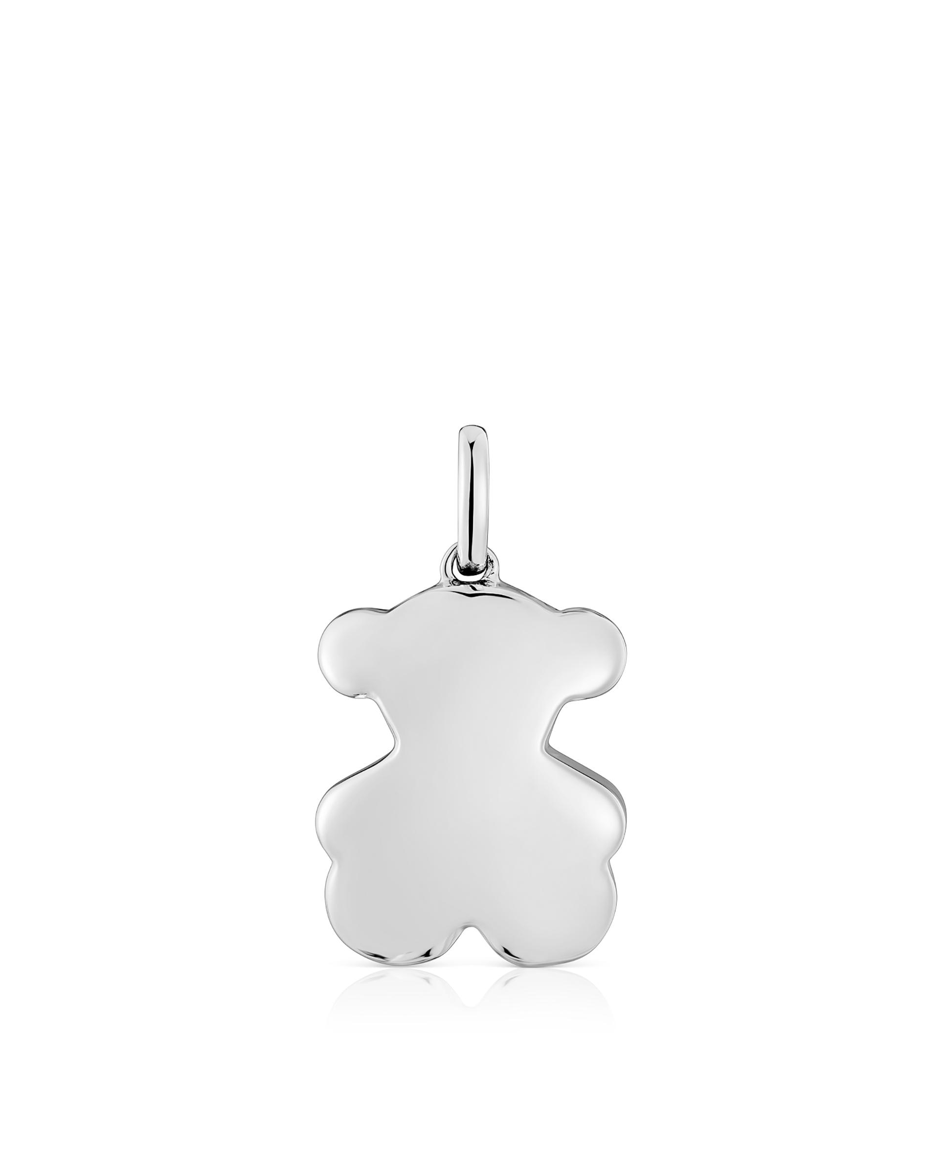 Pendentes Bold Motif de Urso Médio em Prateado Prateado-1