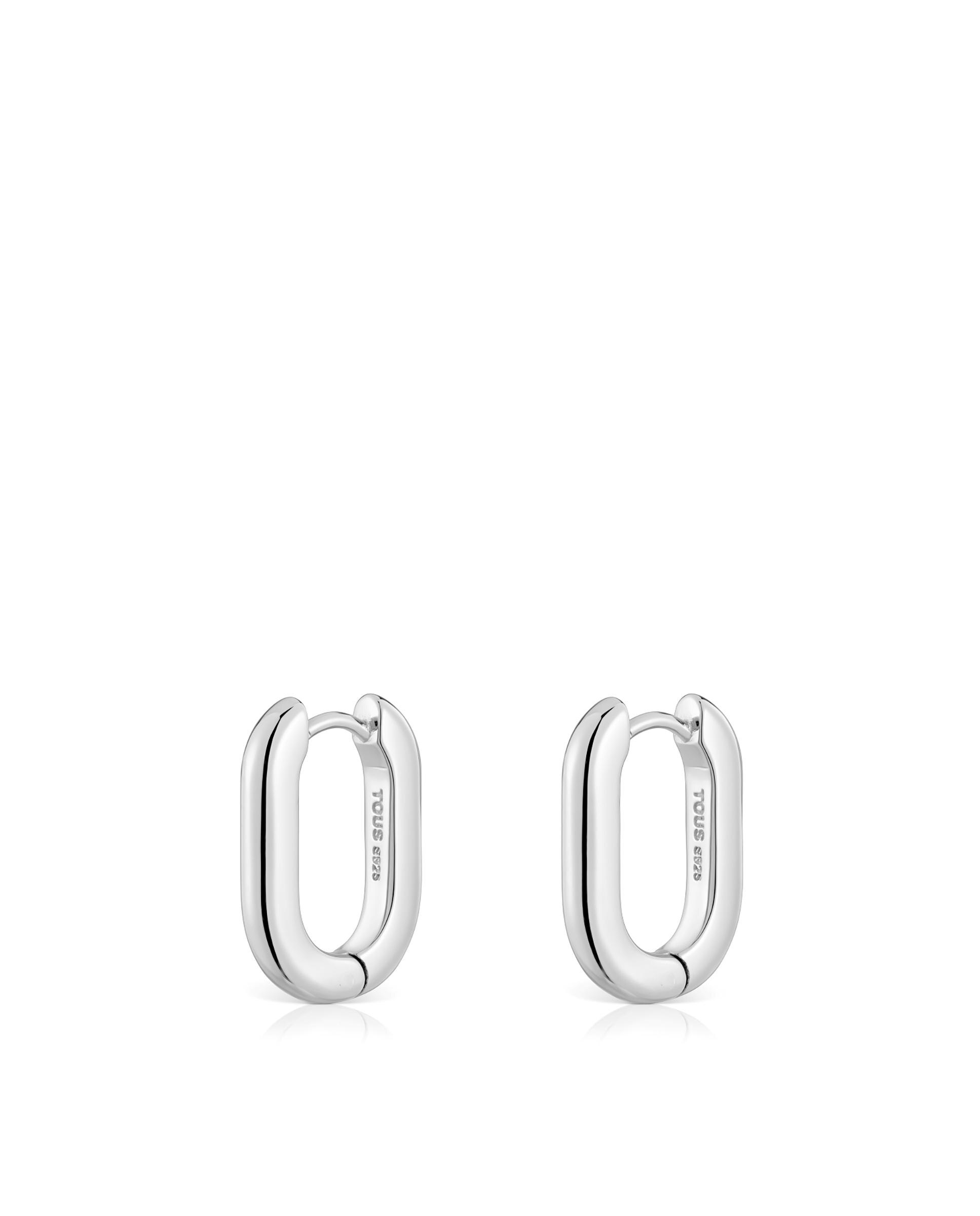 Brincos de Aro Básico Curto em Prata Prateado-2