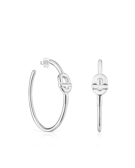 Imagem 0 de Brincos Manifesto de Argola Extra Compridos de Prata