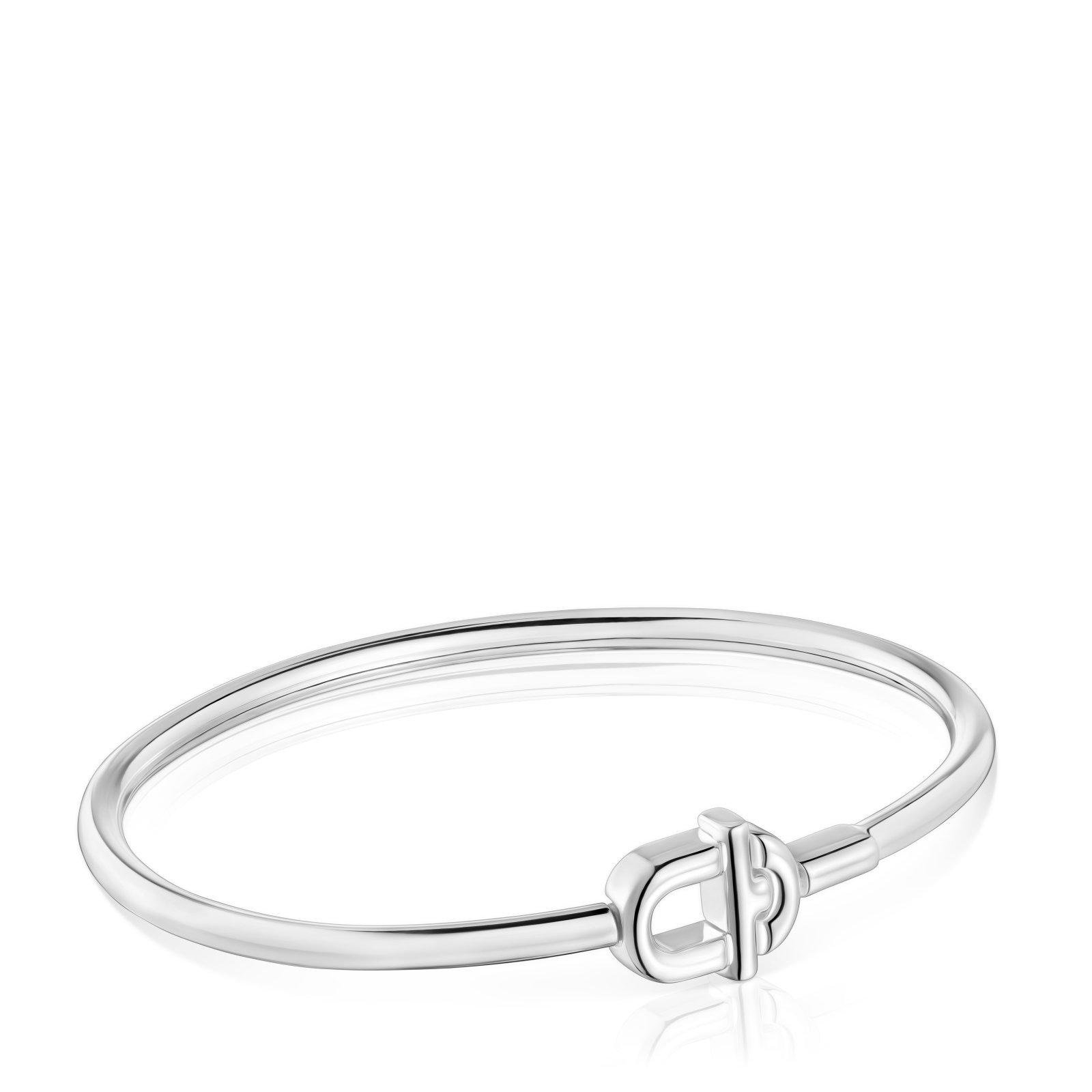Pulseira Rígida Esclava de Prata 2,6 Mm Tous Manifesto Prateado-1