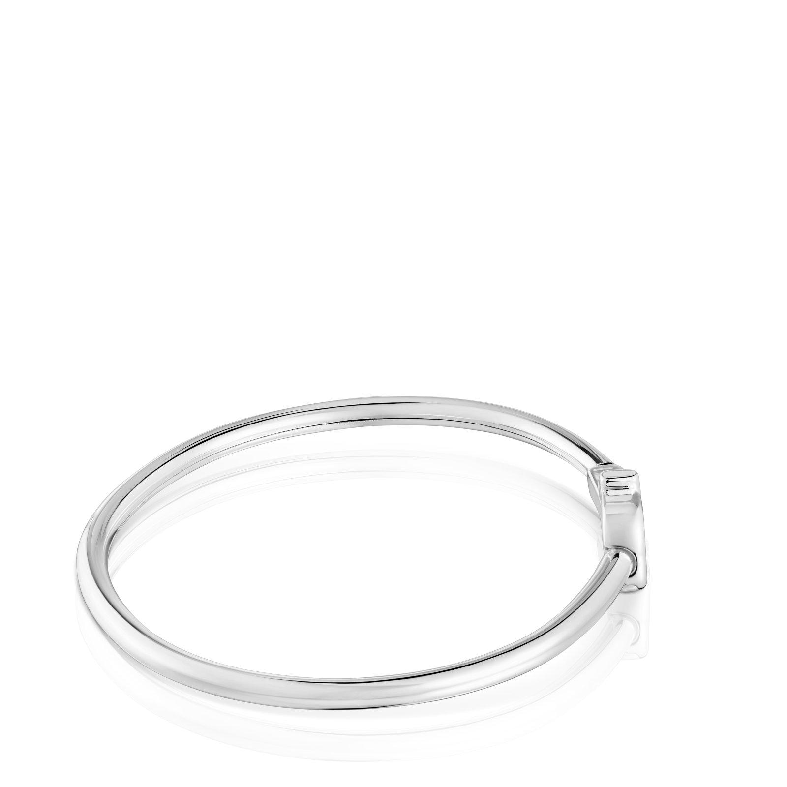 Pulseira Rígida Esclava de Prata 2,6 Mm Tous Manifesto Prateado-2