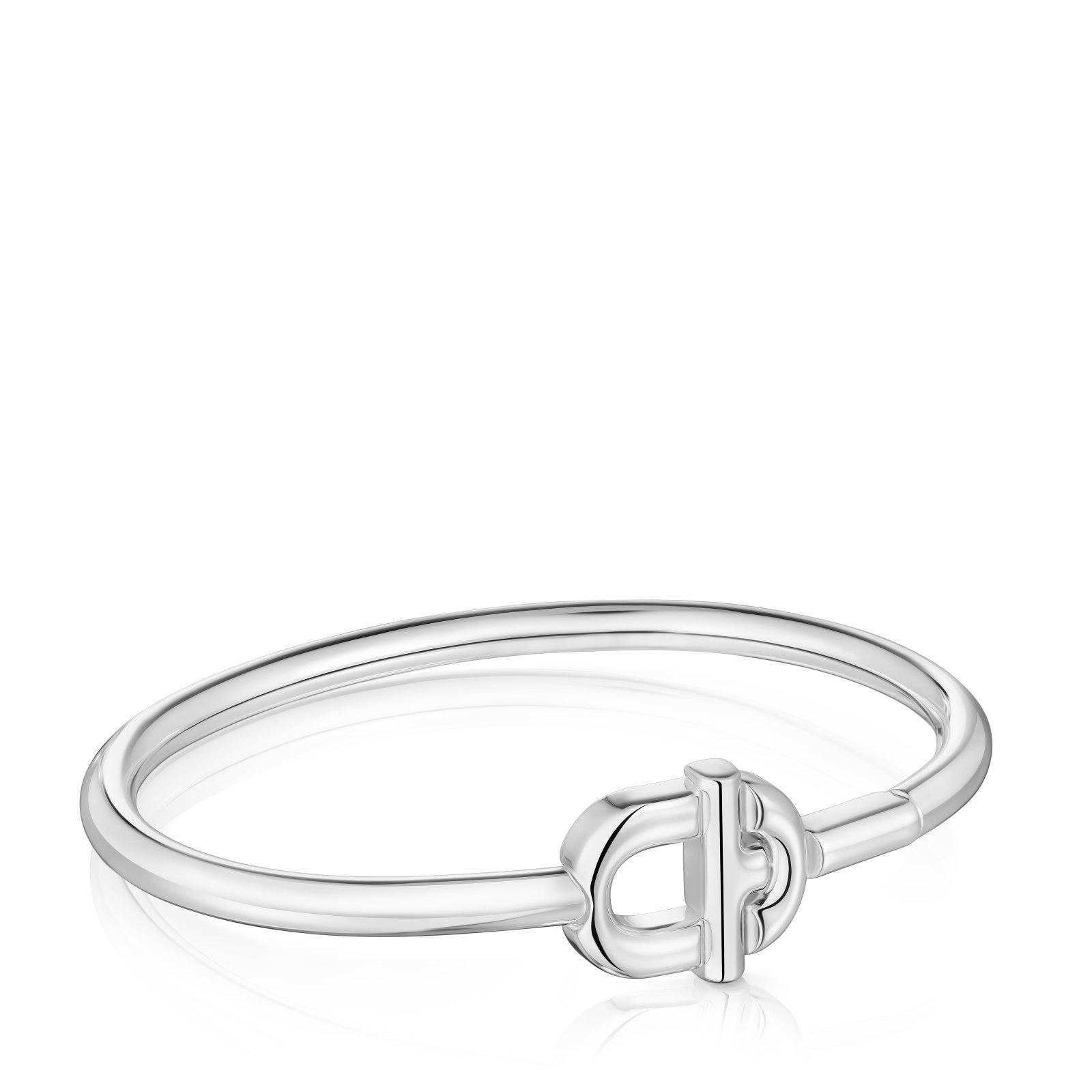 Pulseira Rígida Esclava de Prata 4 Mm Tous Manifesto Prateado-1
