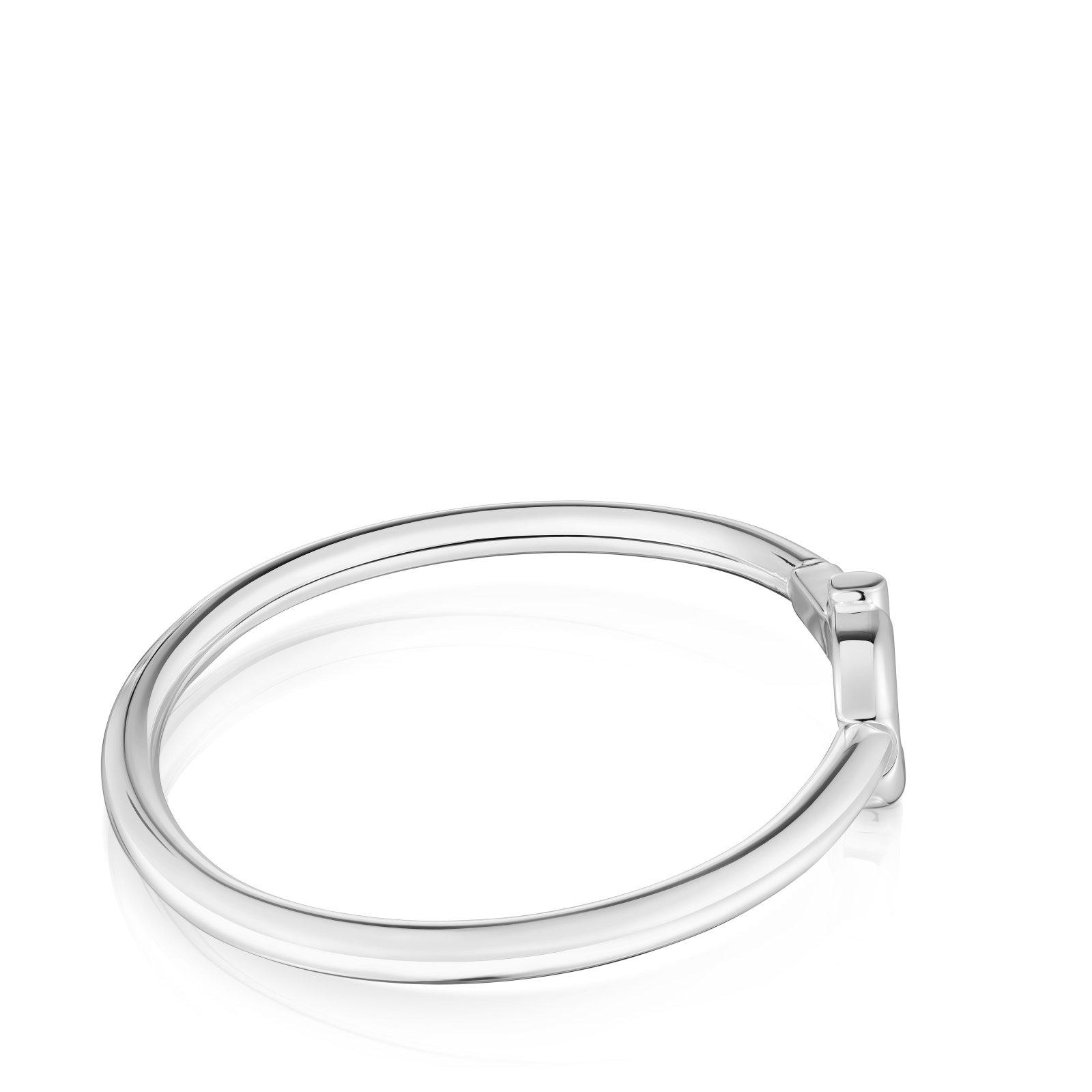 Pulseira Rígida Esclava de Prata 4 Mm Tous Manifesto Prateado-2