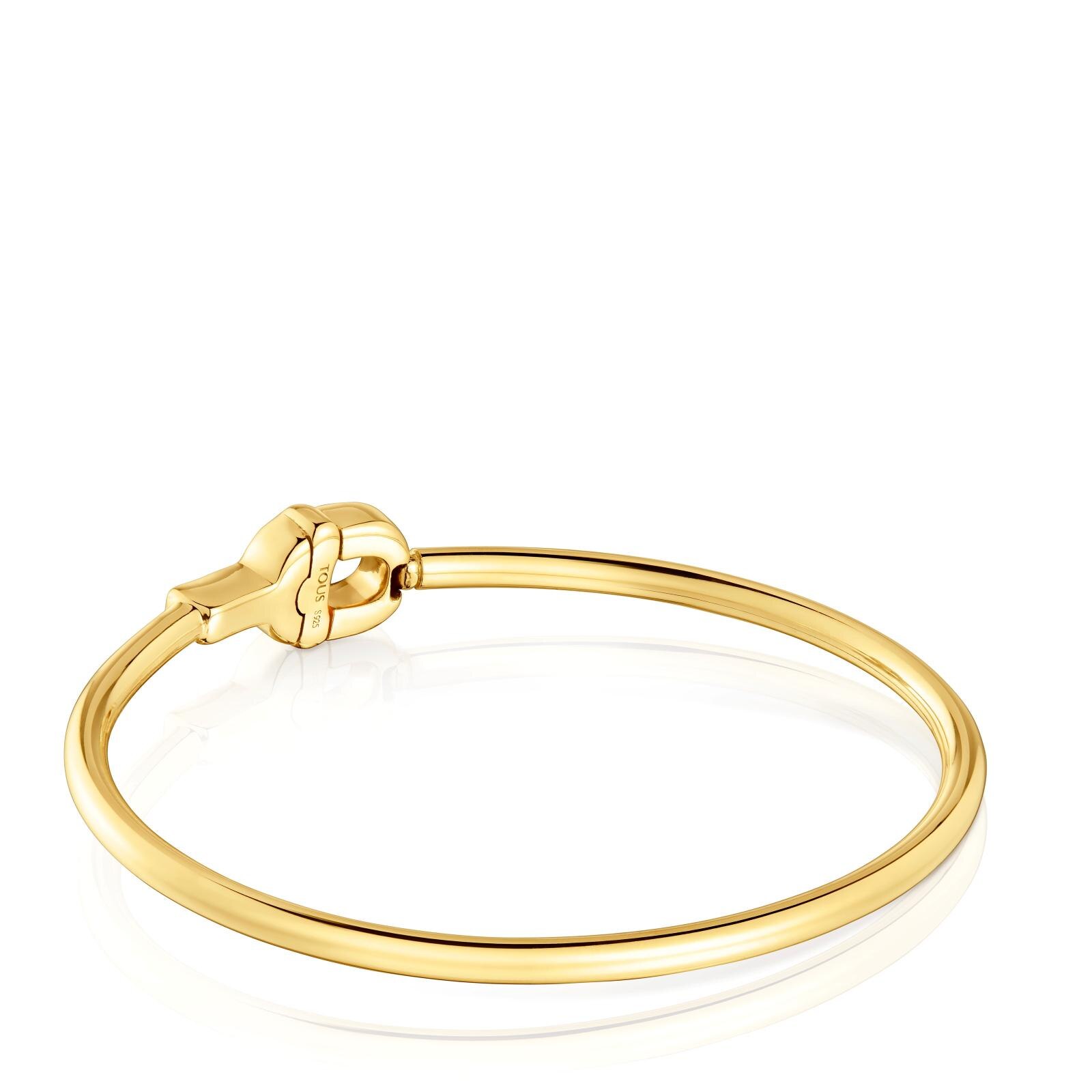 Pulseira Escrava Manifesto Banhada em Ouro 18 kt sobre Prata e Motivo em Verde Verde-3