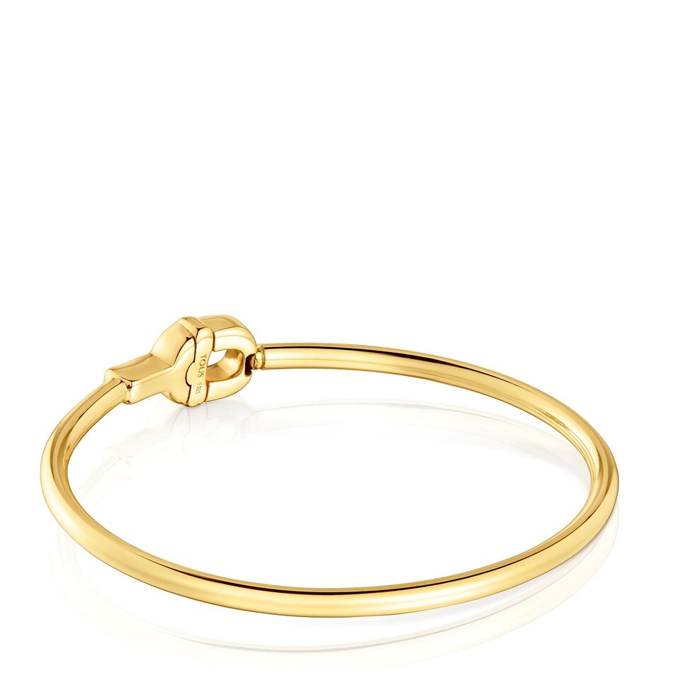 Pulseira Escrava Manifesto Banhada em Ouro 18 kt sobre Prata e Motivo em Verde Verde-3