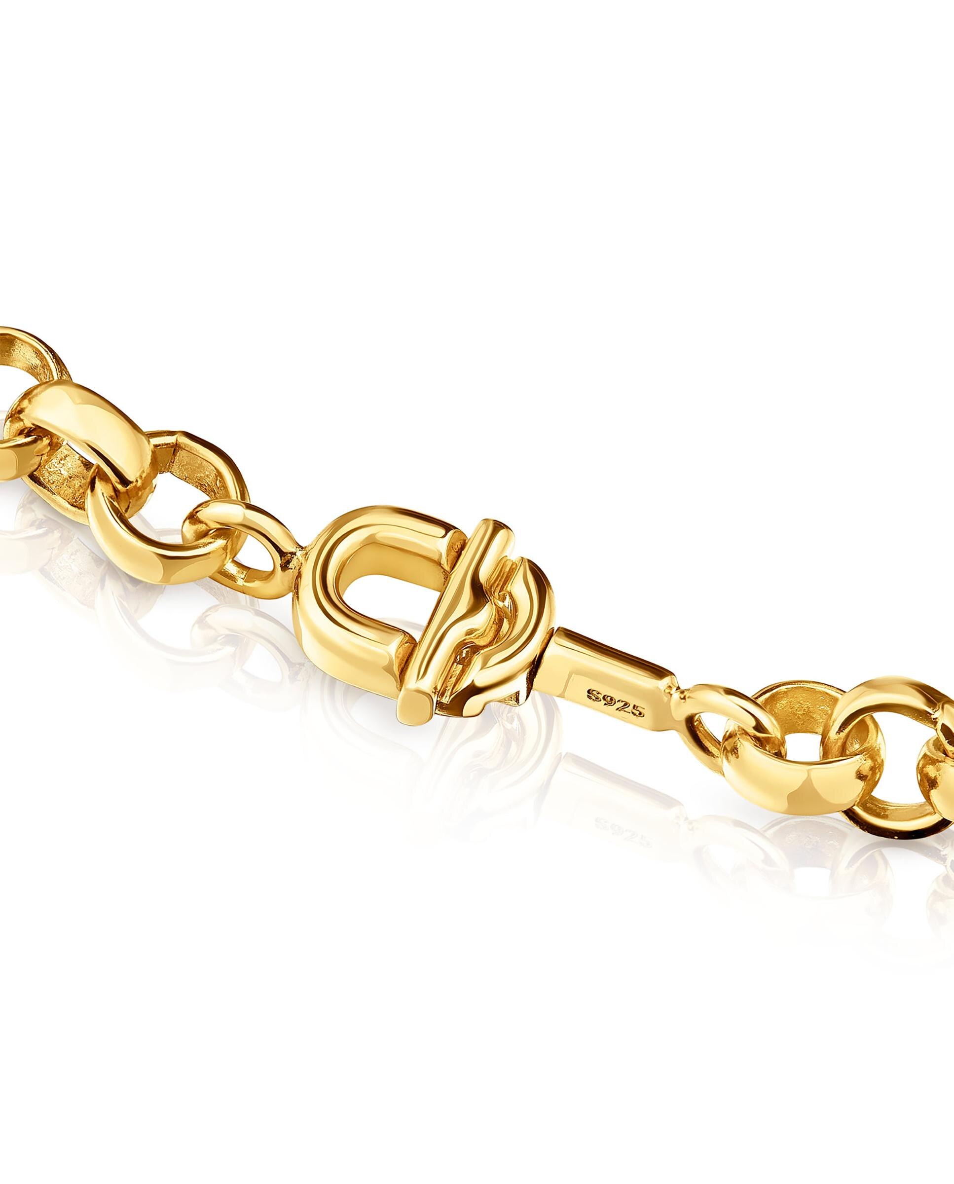 Colar Manifesto Curto Banhado em Ouro 18 Kt Sobre Prata Dourado-2