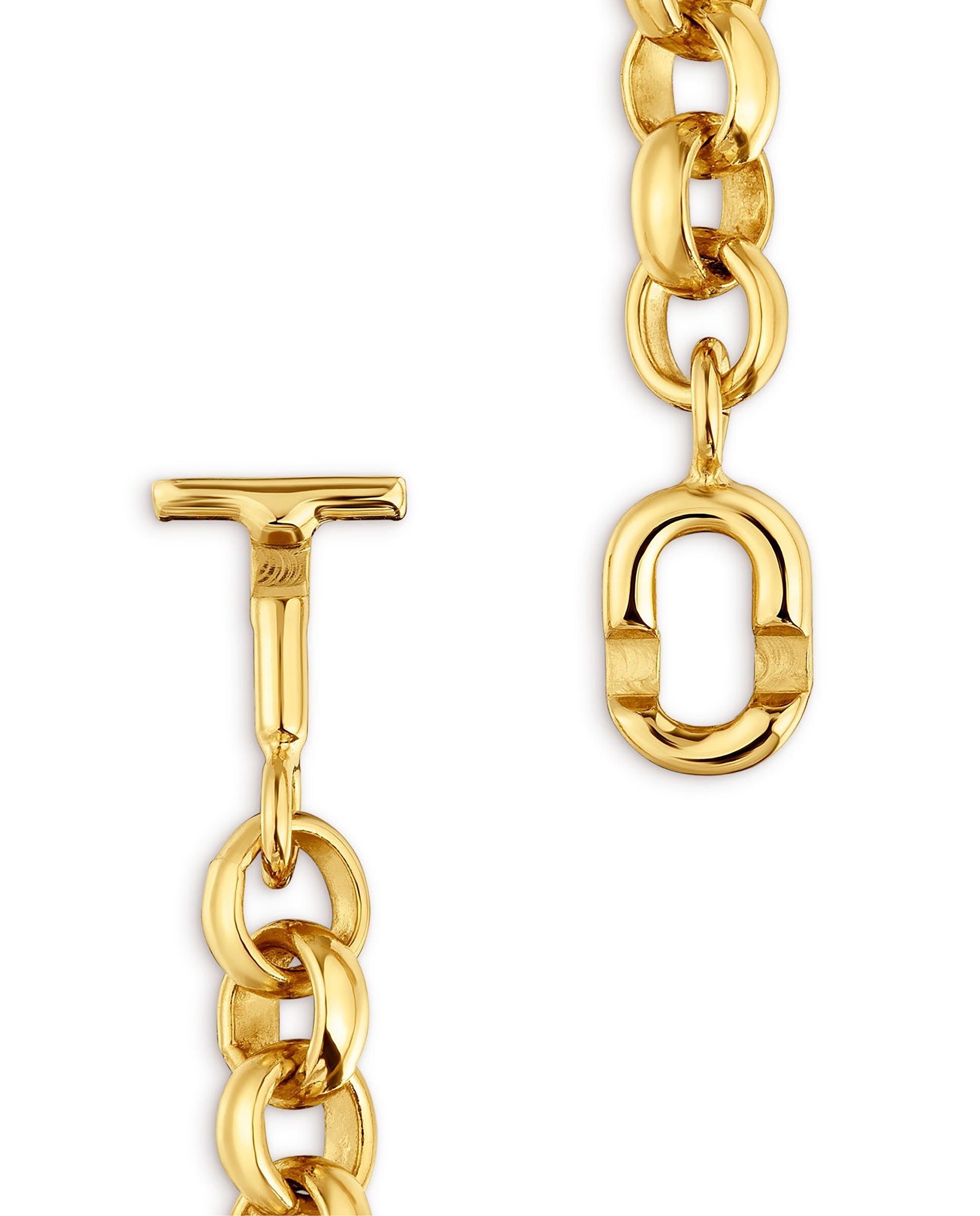 Colar Manifesto Curto Banhado em Ouro 18 Kt Sobre Prata Dourado-3