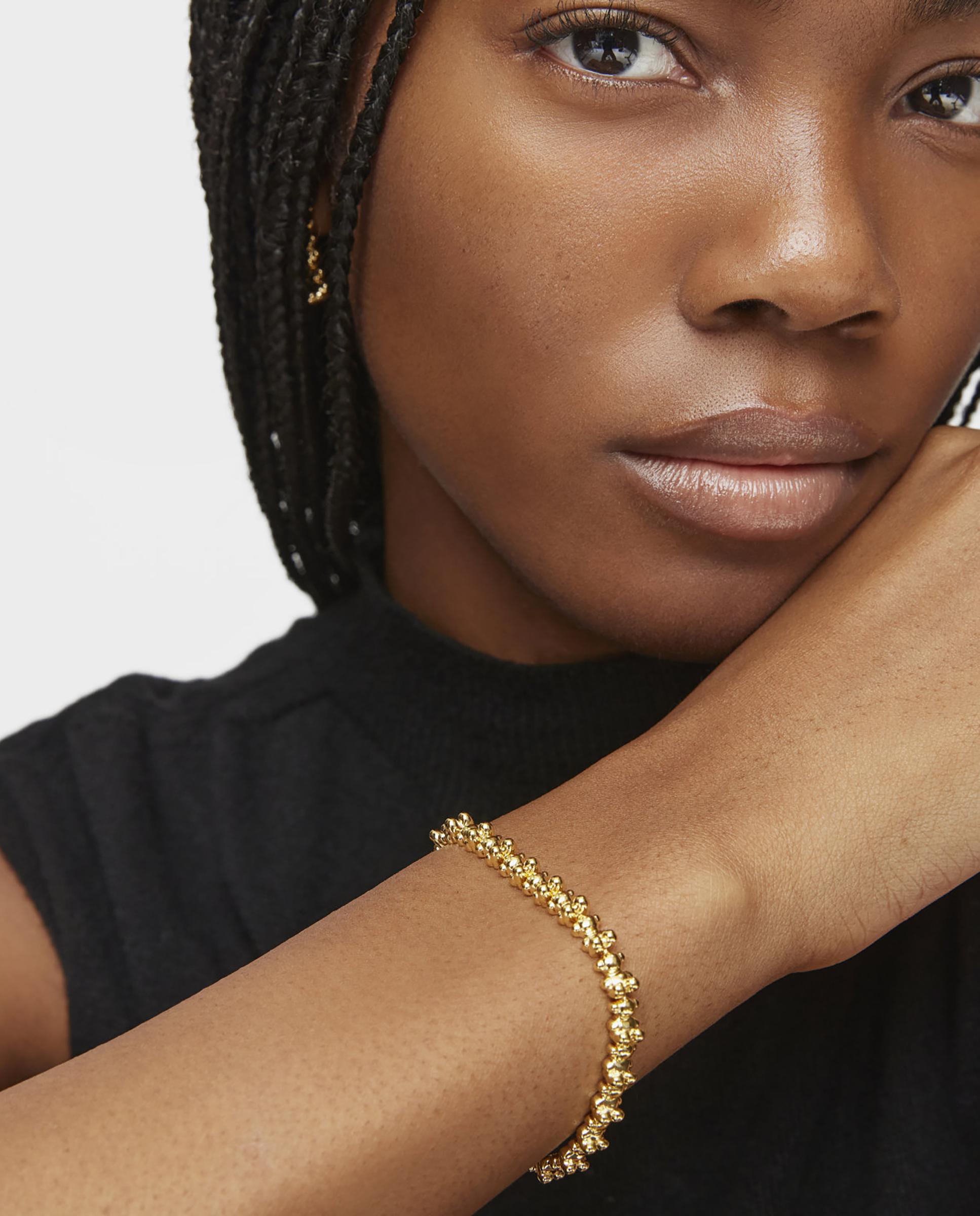 Pulseira de Corrente Bold Bear Banhada a Ouro 18 Kt em Prata com Ursos Dourado-4