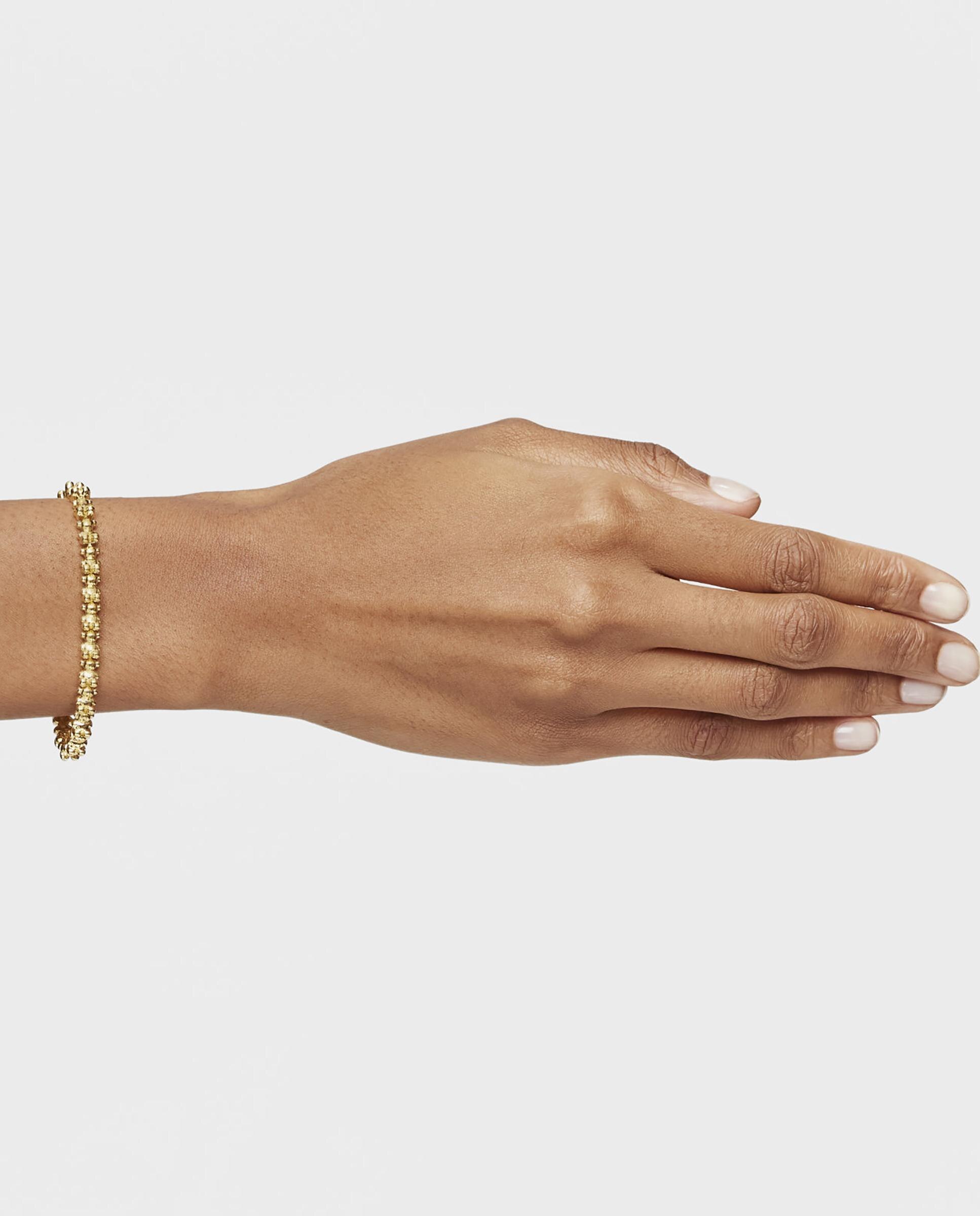Pulseira de Corrente Bold Bear Banhada a Ouro 18 Kt em Prata com Ursos Dourado-6