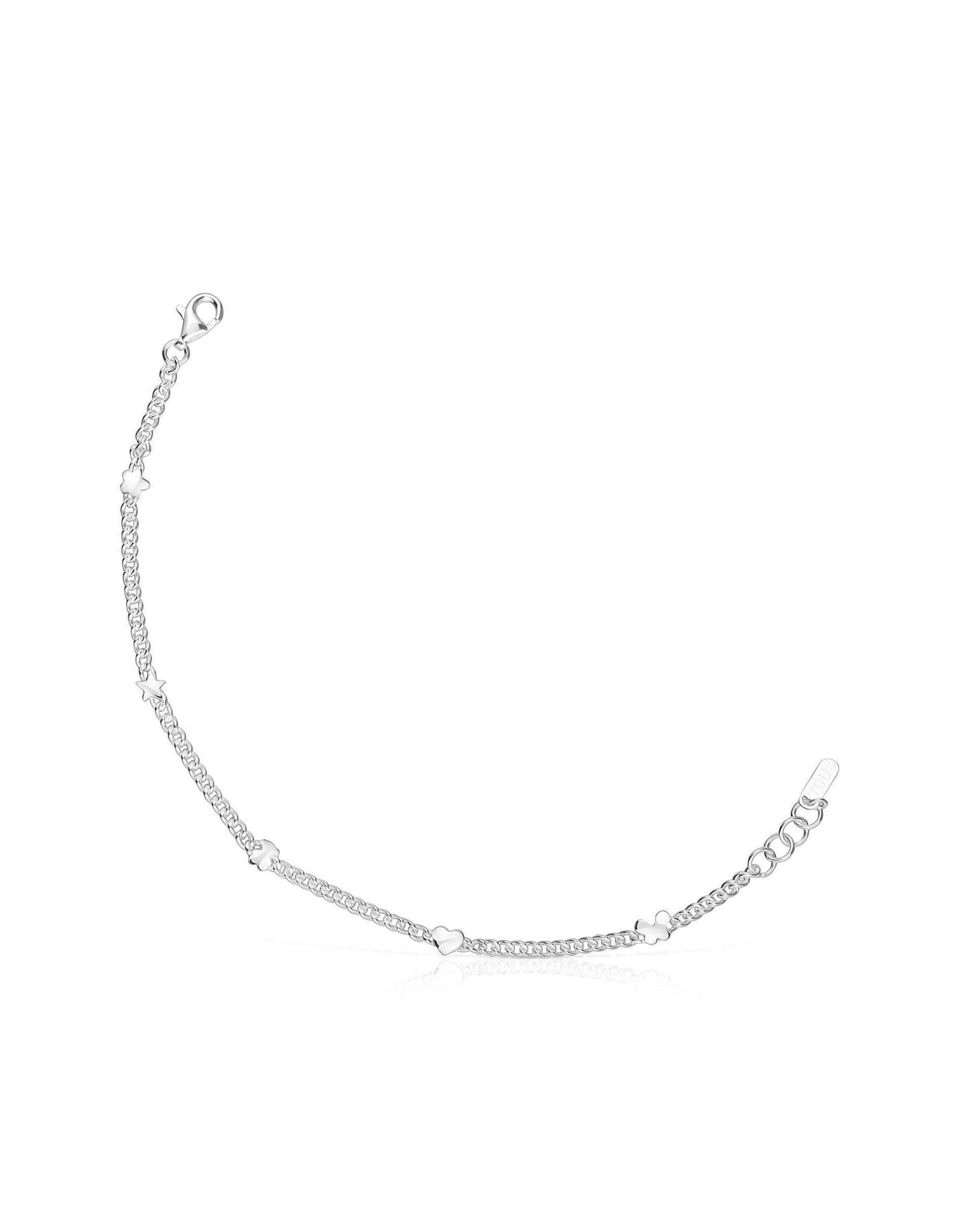 Pulseira de Corrente Bold Motif de Prata com Motivos Vários Prateado-1