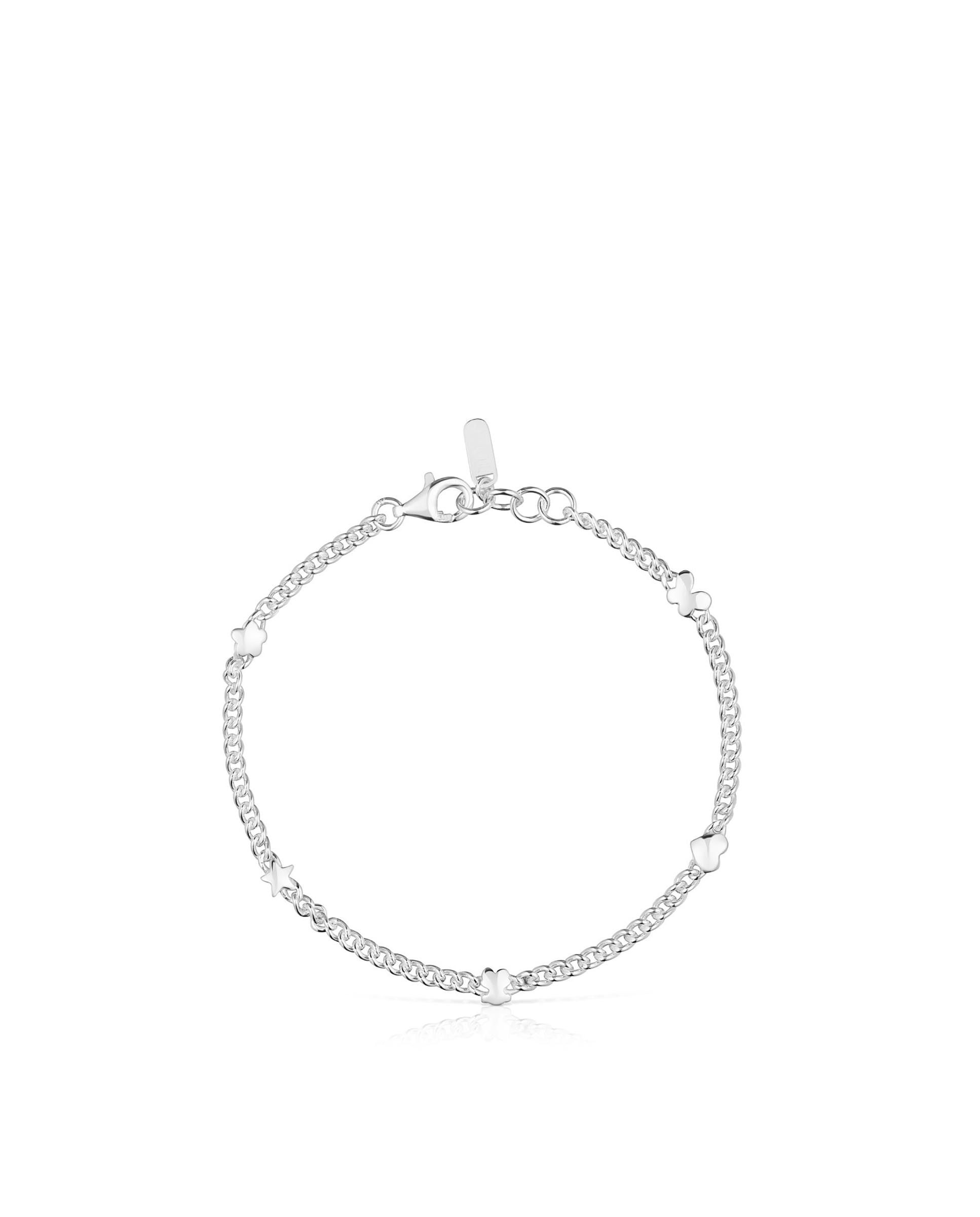 Pulseira de Corrente Bold Motif de Prata com Motivos Vários Prateado-2