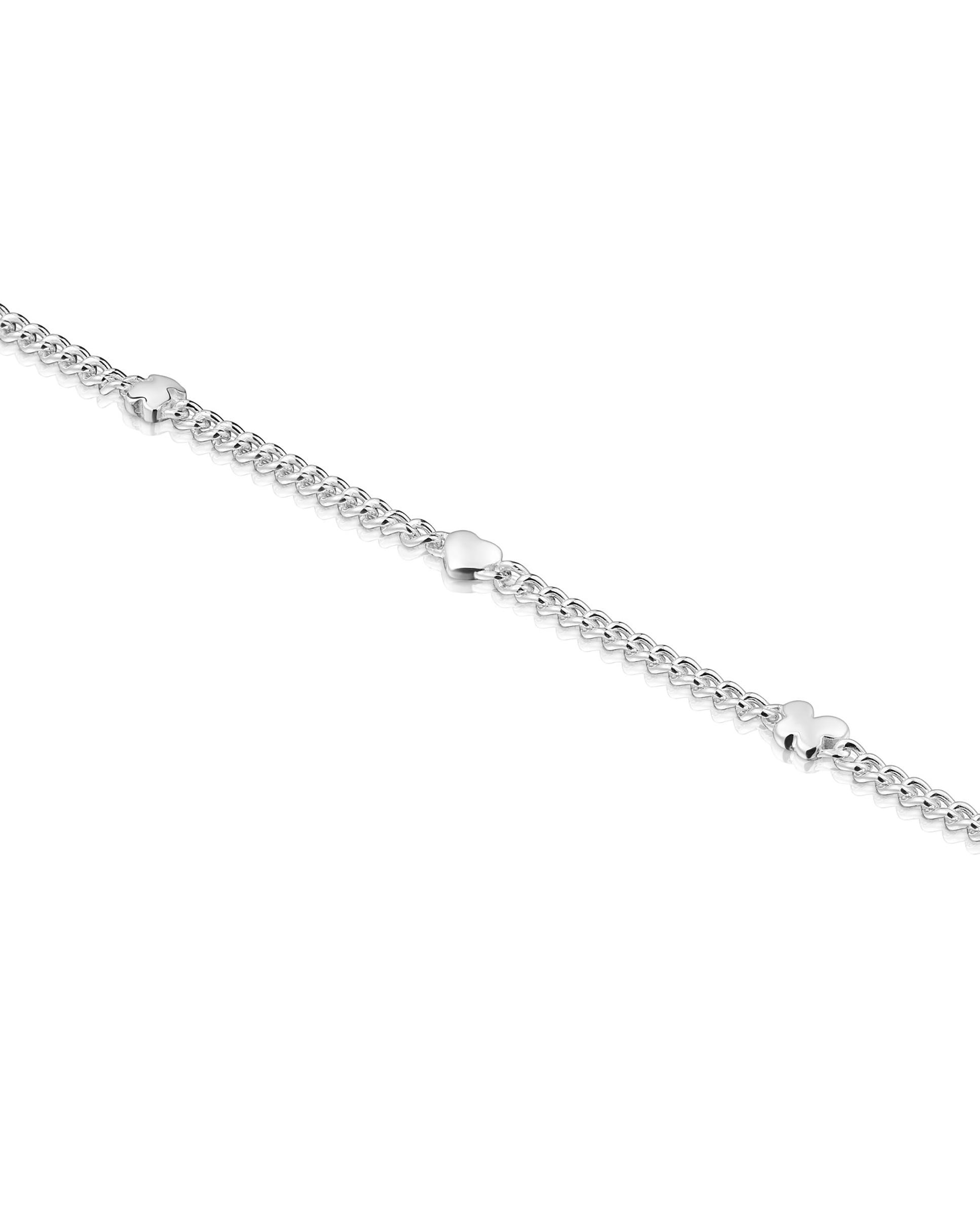 Pulseira de Corrente Bold Motif de Prata com Motivos Vários Prateado-3