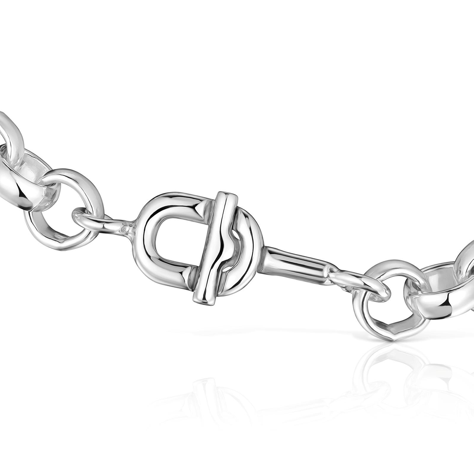 Pulseira de Corrente de Prata 17,5 Cm Tous Manifesto Prateado-2