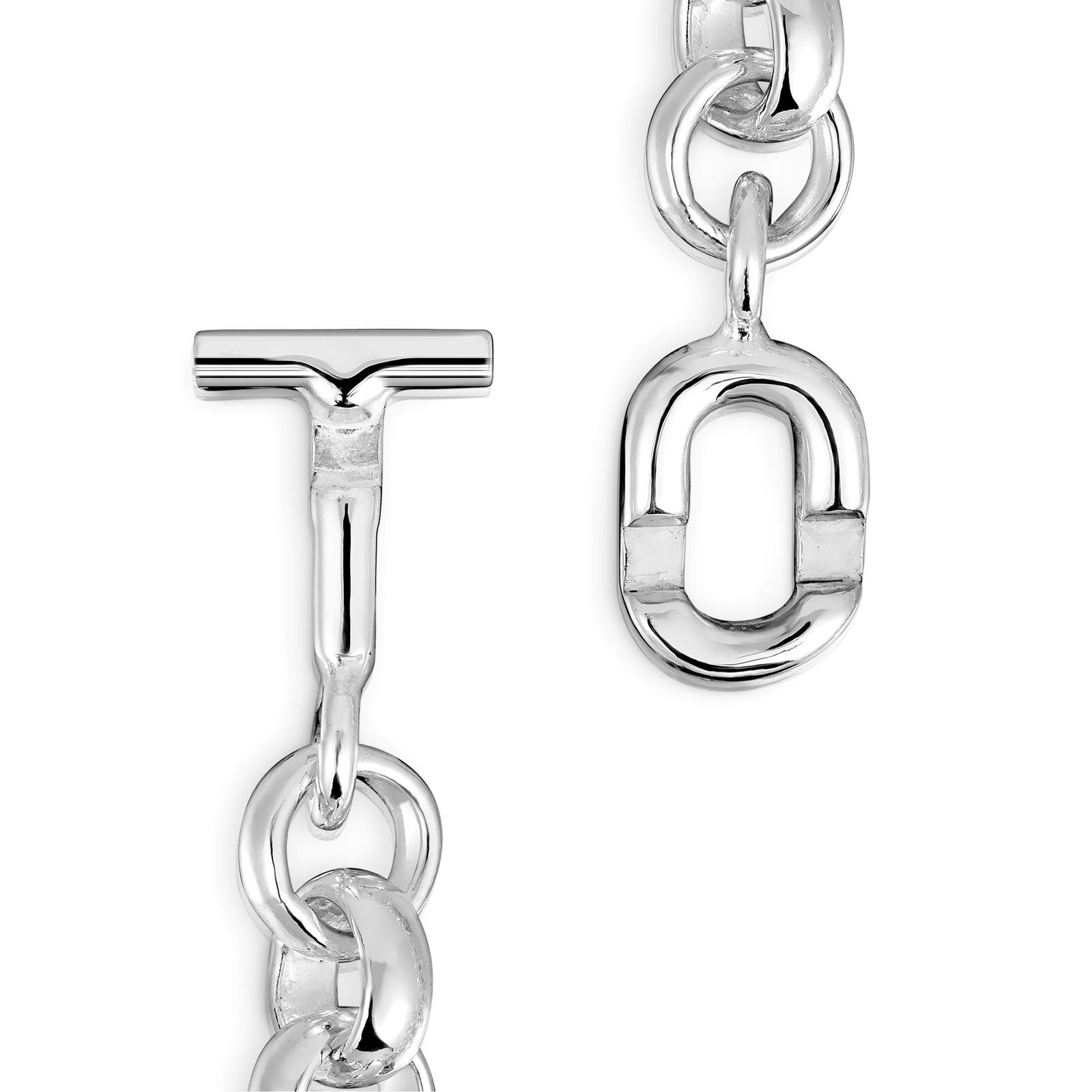 Pulseira de Corrente de Prata 17,5 Cm Tous Manifesto Prateado-3