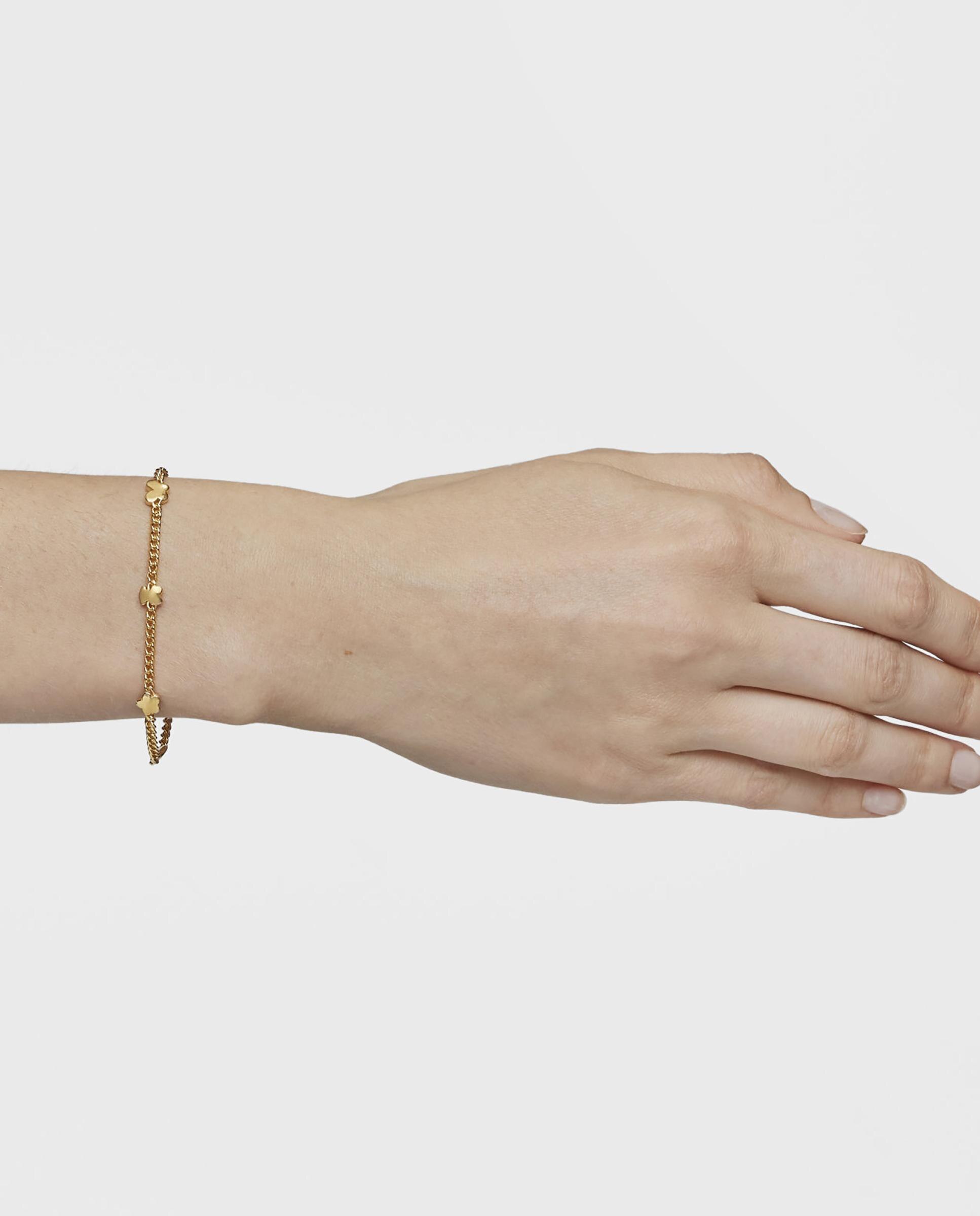 Pulseira de Corrente Bold Motif Banhada a Ouro 18 Kt Sobre Prata Dourado-6