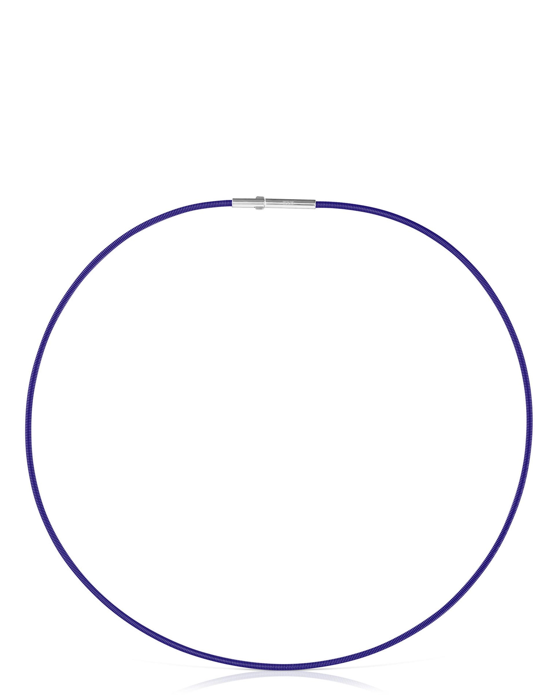 Colar Mesh Tube de Aço Ip Lilás Multicolor-1